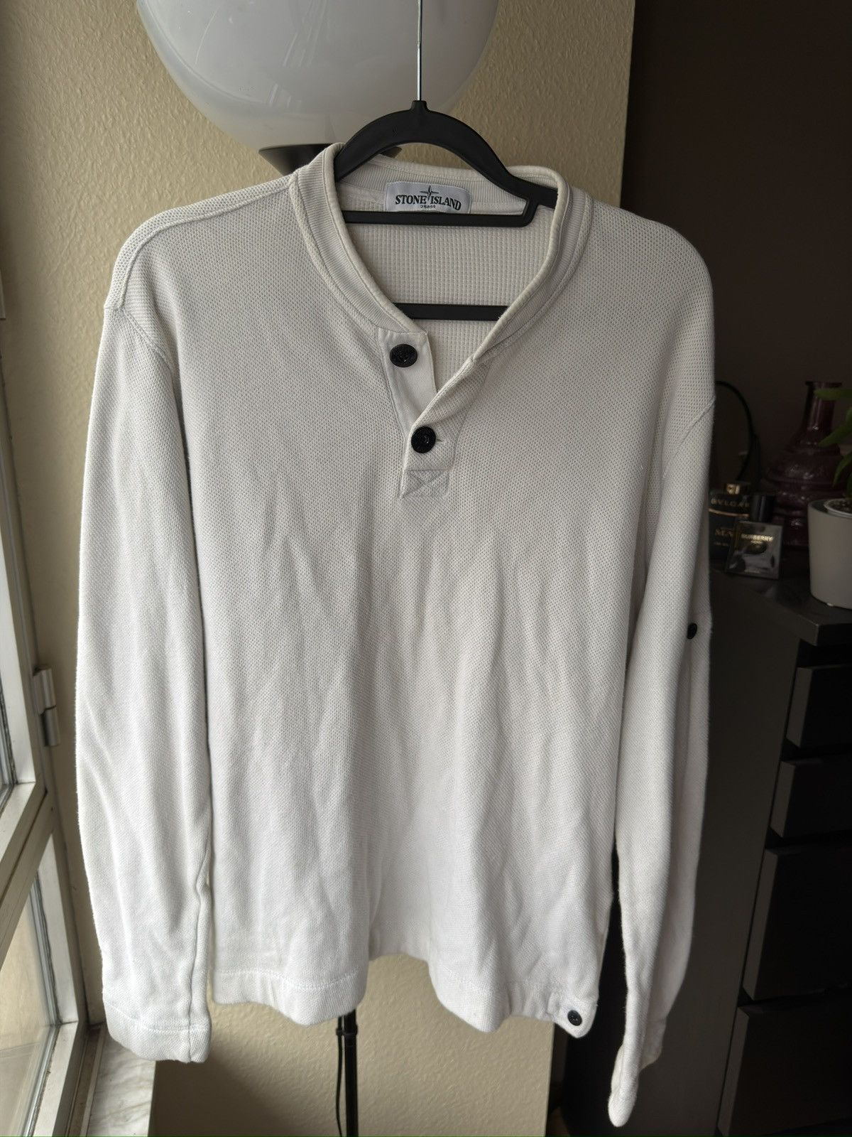 Stone Island Stone island white sweater long sleeve no path Size US L / EU 52-54 / 3 - 2 Thumbnail