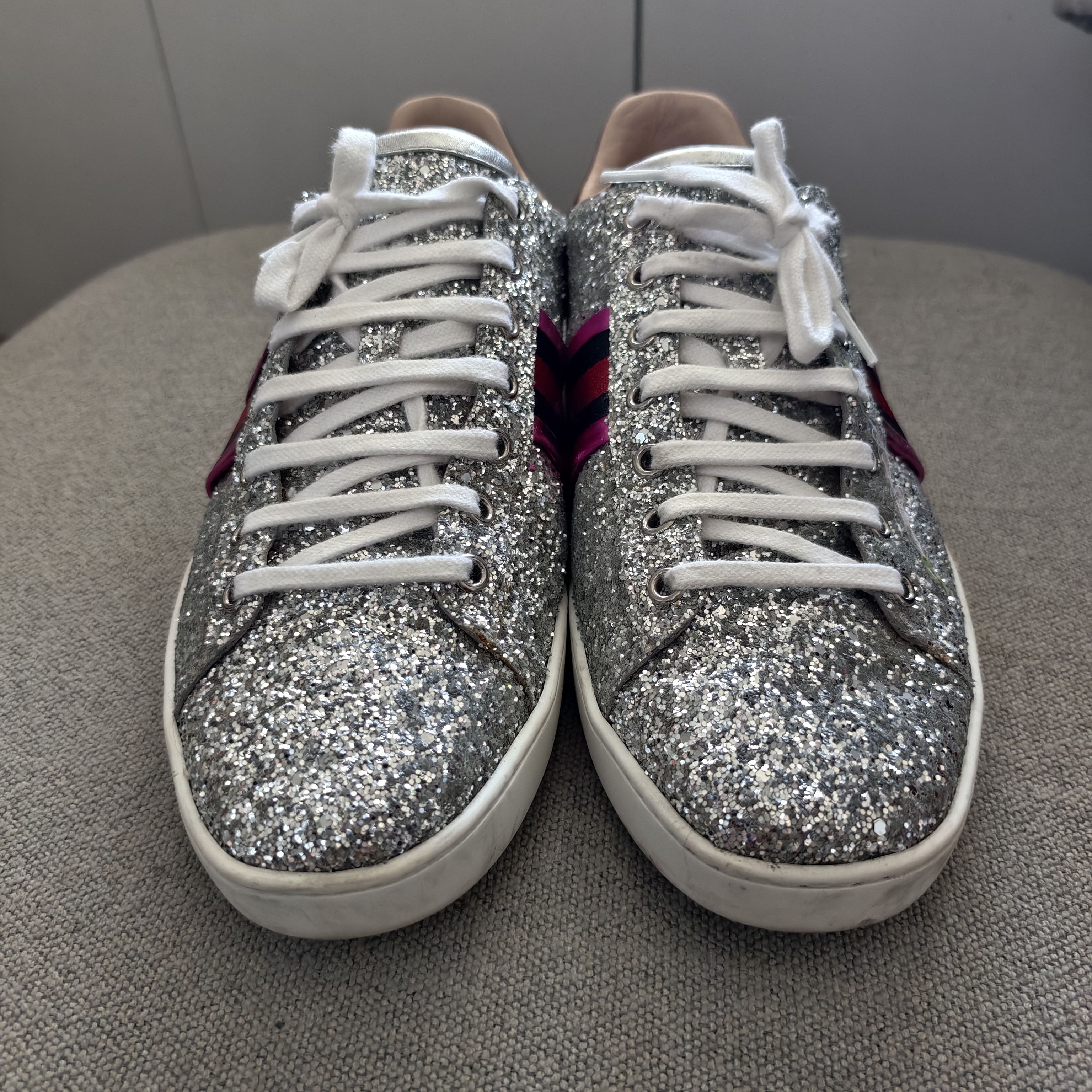 Gucci Gucci ACE glitter sneakers Size US 9 / EU 42 - 1 Thumbnail