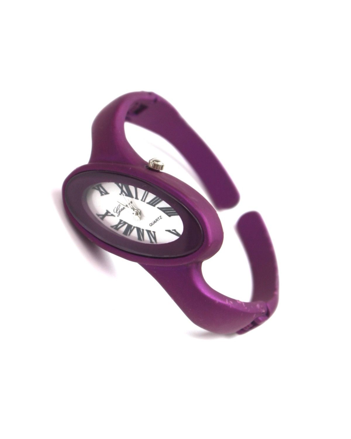 Hysteric Glamour 2000S PURPLE GENEVA OVAL CUFF WATCH – ROMAN NUMERAL QUARTZ Size ONE SIZE - 1 Thumbnail