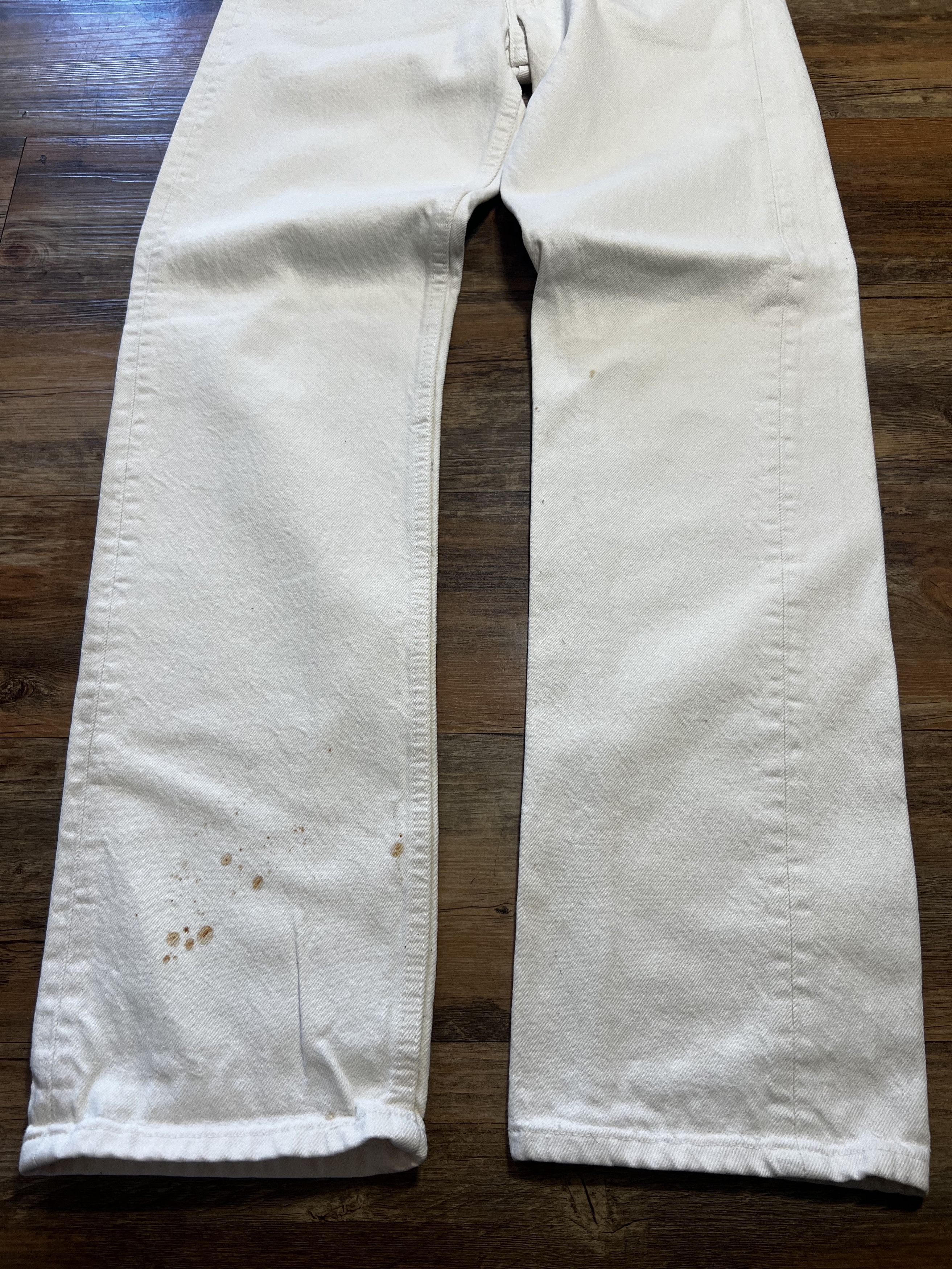 Levi's × Levi's Vintage Clothing × Vintage Vintage Levi's 501 White Denim Jean Pants Size US 29 - 3 Thumbnail