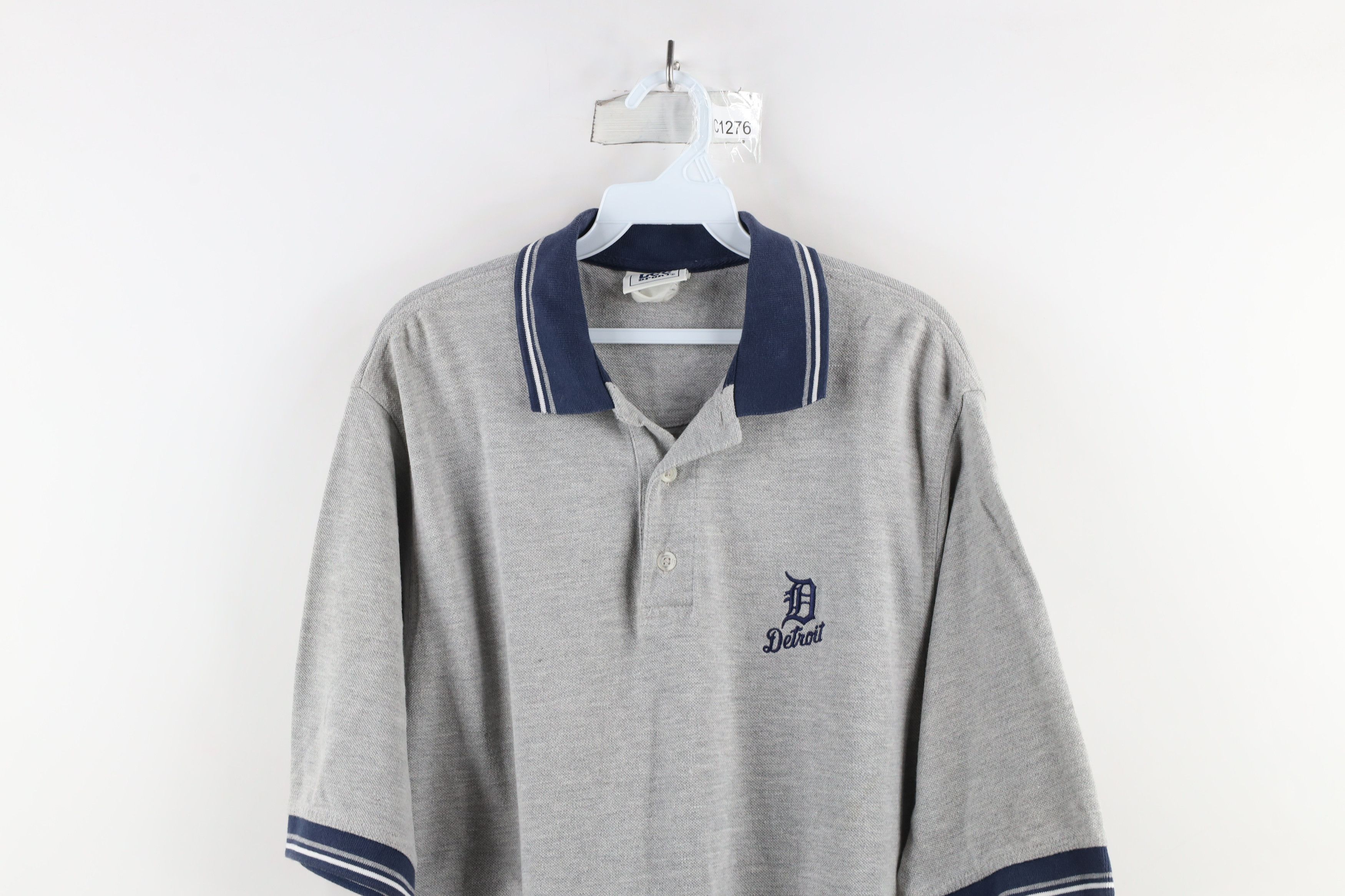 Vintage Vintage 90s Out Old English D Detroit Tigers Baseball Polo Size US M / EU 48-50 / 2 - 2 Thumbnail