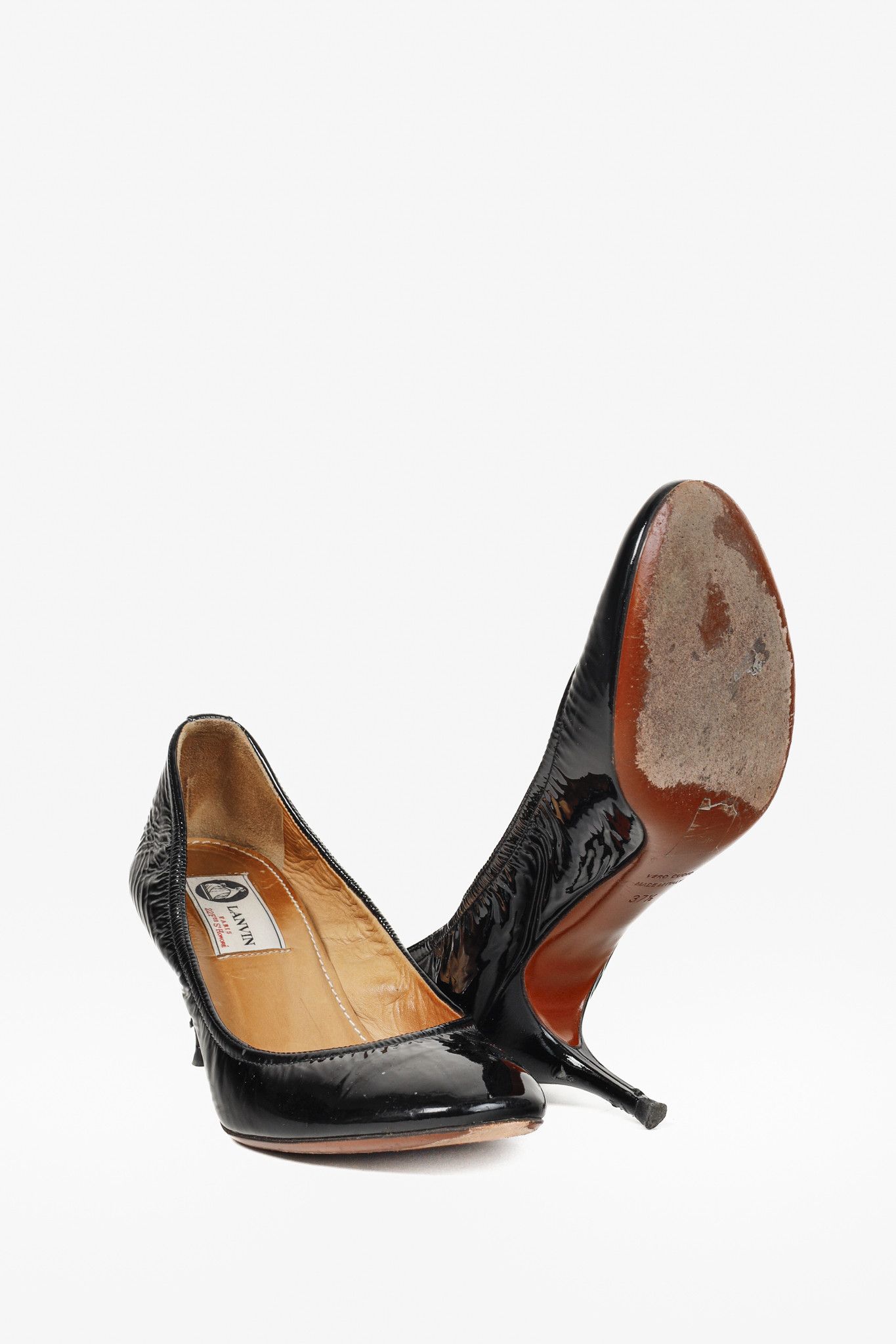 Lanvin Lanvin Black Patent Low Heel Ballet Pump Size US 7 / IT 37 - 4 Thumbnail