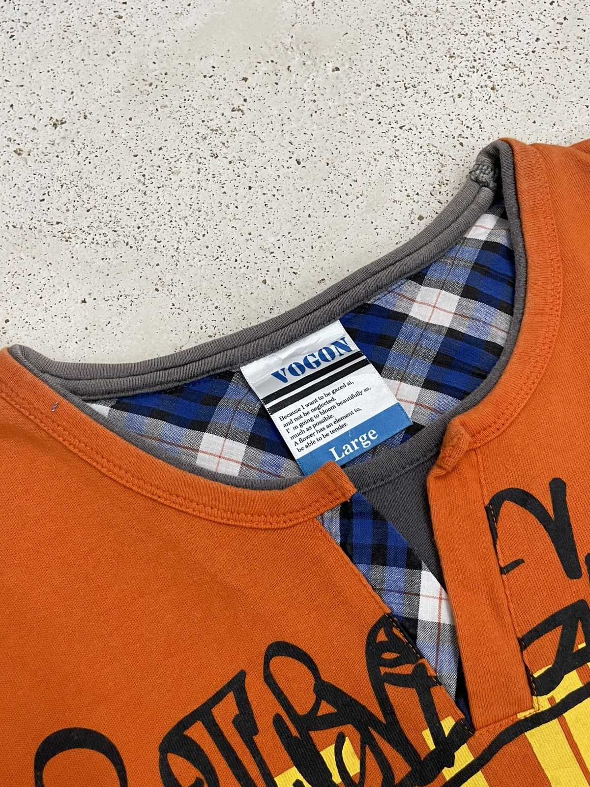 Japanese Brand Vogon Art Graffiti Painting Tartan Plain Collar V Layered Size US M / EU 48-50 / 2 - 9 Thumbnail