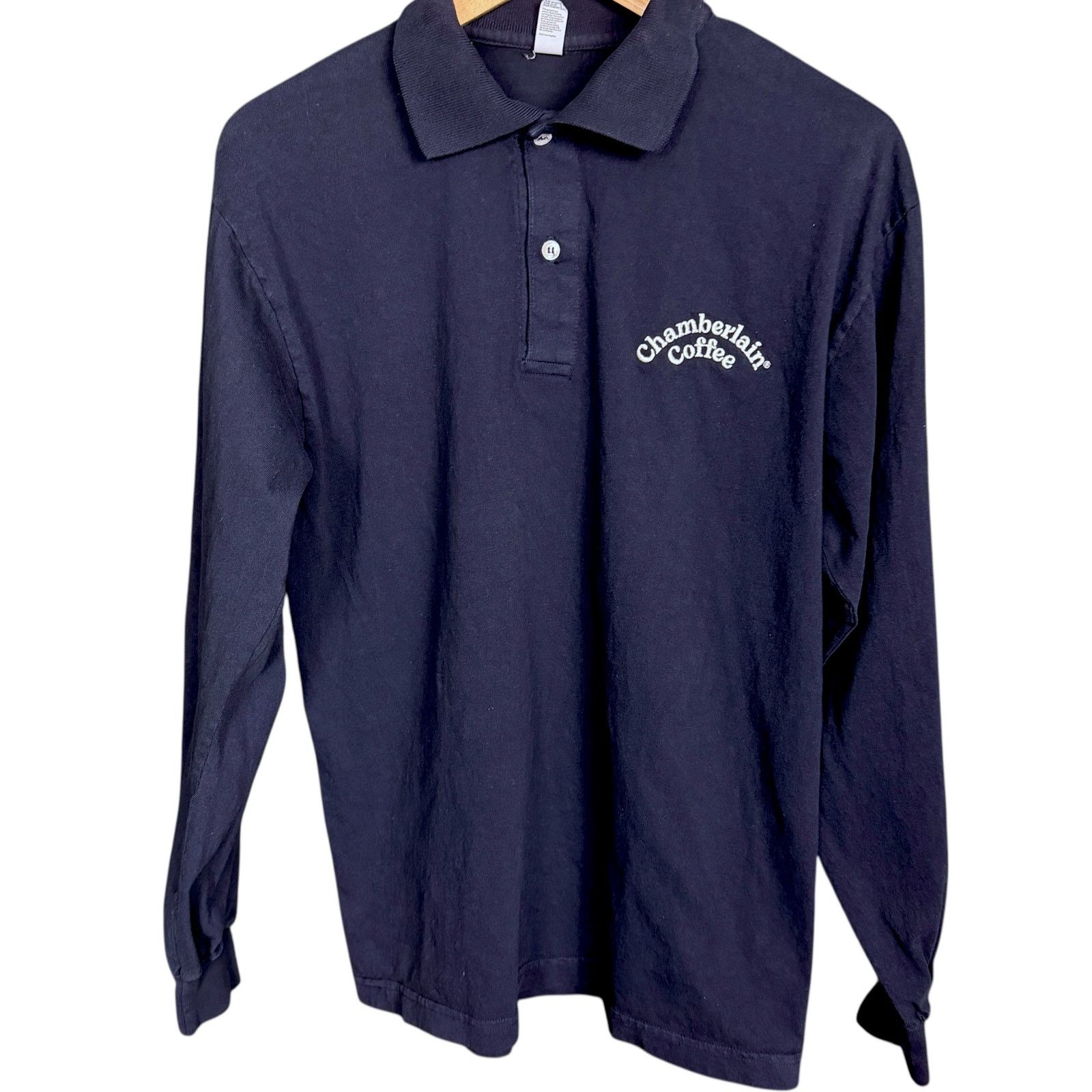 Los Angeles Apparel Chamberlain Coffee Shop Employee Promo L/S Blue Polo Shirt S Size US S / EU 44-46 / 1 - 2 Thumbnail