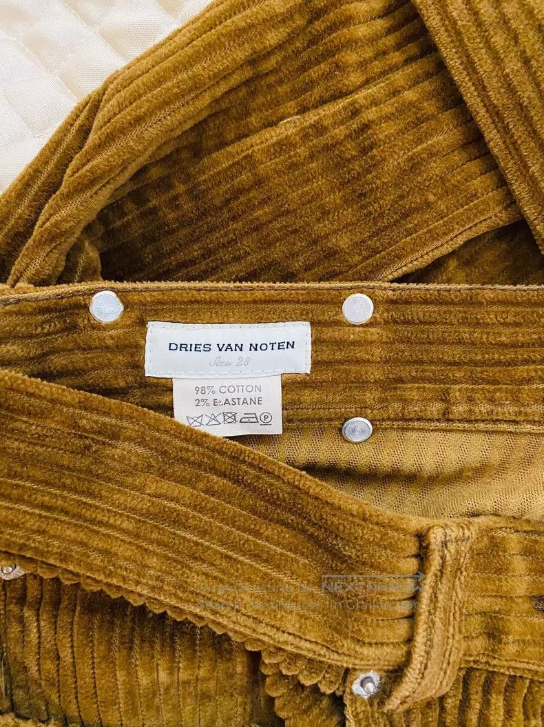 Dries Van Noten Dries Van Noten Brown Corduroy Wide-leg Pants Size 28" / US 6 / IT 42 - 2 Thumbnail