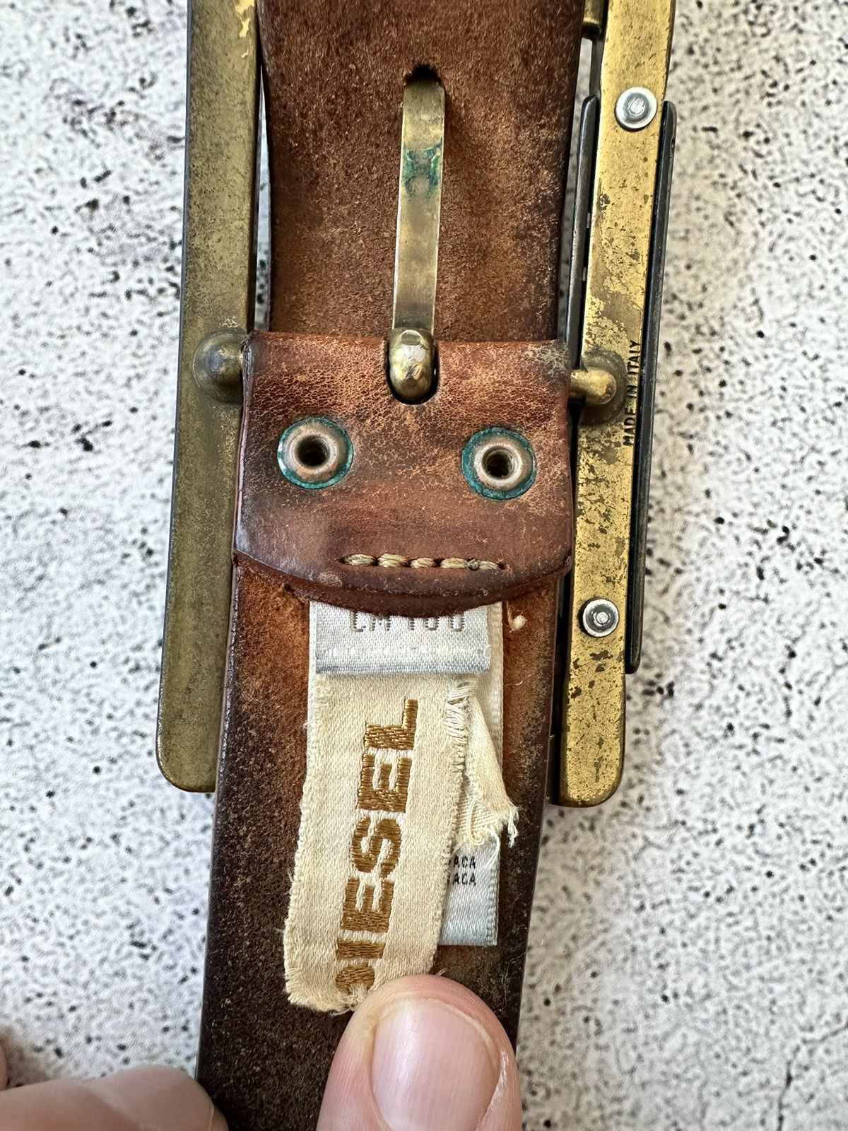 Diesel × Vintage Vintage Diesel Leather Belt Size ONE SIZE - 6 Thumbnail