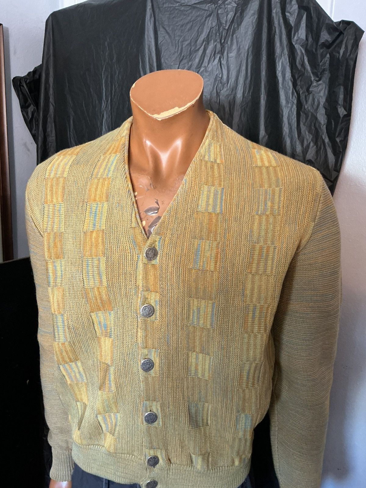 Vintage Vintage 60s 70s Archid Avst Dux Silver Wool Cardigan Sweater Size US S / EU 44-46 / 1 - 10 Thumbnail