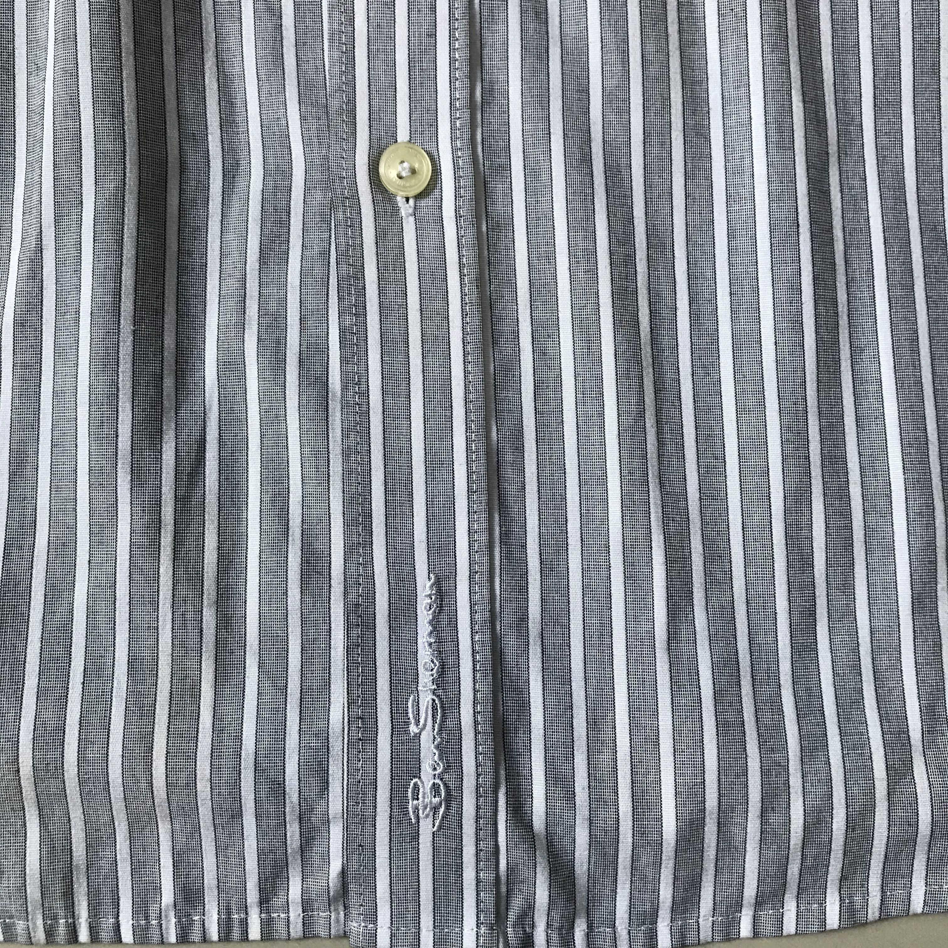 Ben Sherman × Vintage Ben Sherman Grey Stripes Shirt Button down 3 finger Colar Size US XL / EU 56 / 4 - 8 Thumbnail