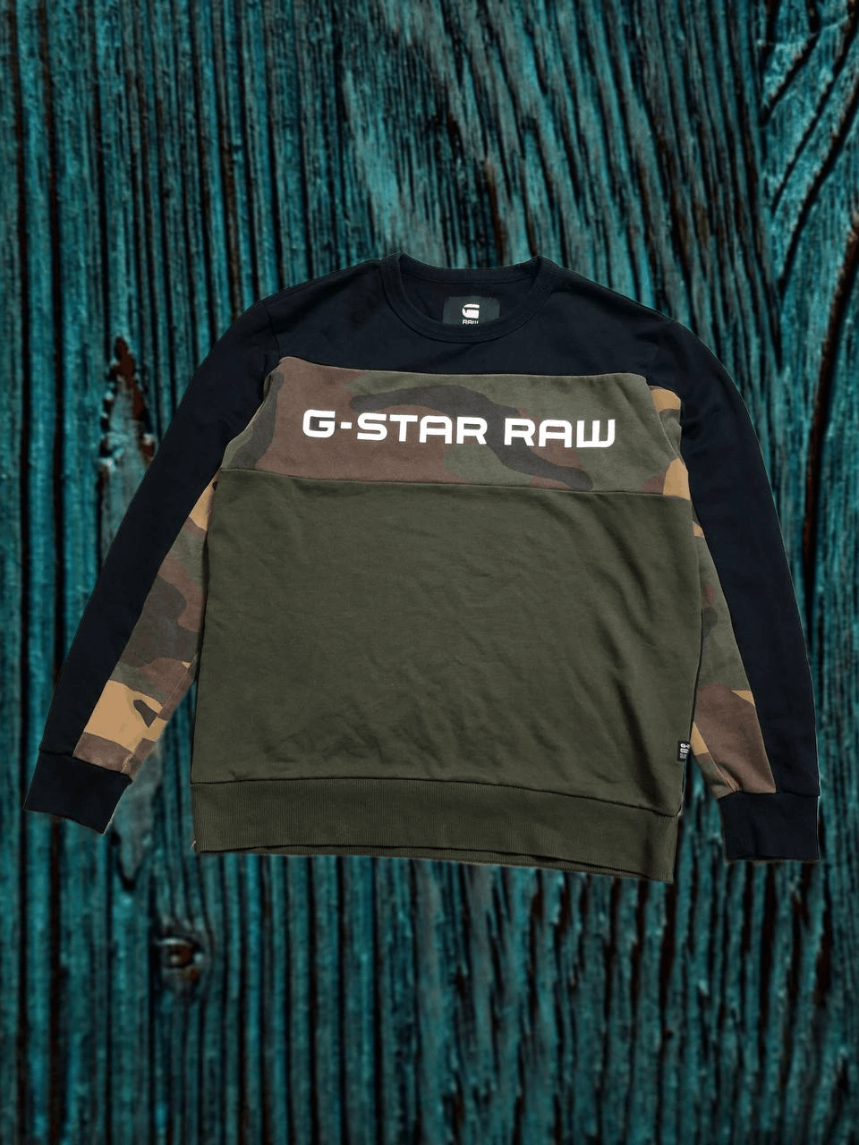 G-Star G-Star Raw Swando Camo Block Sweater Pullover Size US L / EU 52-54 / 3 - 1 Thumbnail