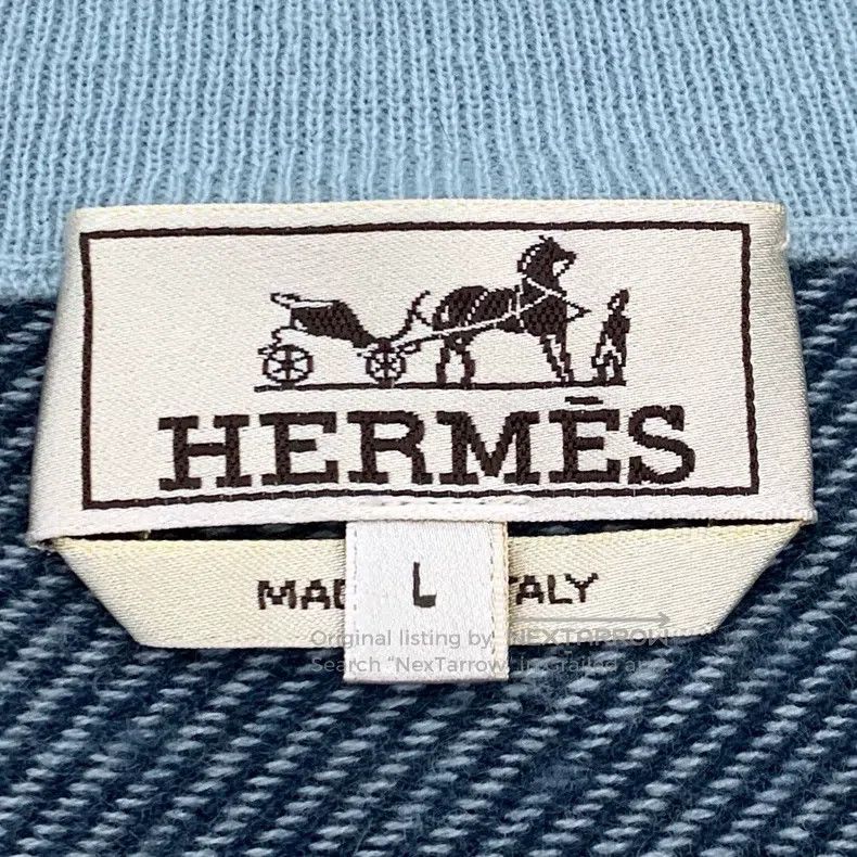 Hermes Hermes Color-blocked cashmere collar zipper long-sleeve sw Size US L / EU 52-54 / 3 - 5 Thumbnail