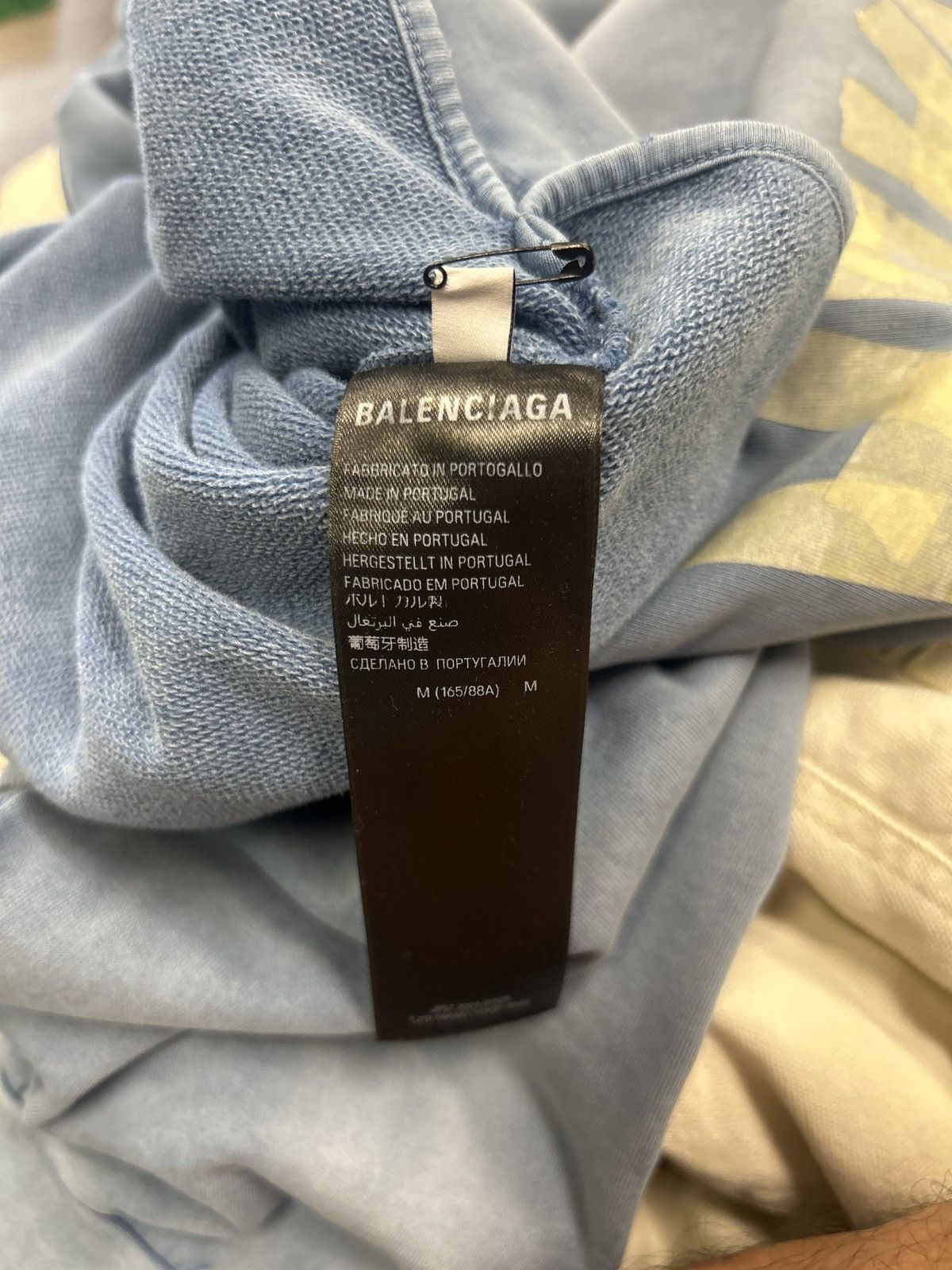 Balenciaga Balenciaga Blue Tape Hoodie Size US M / EU 48-50 / 2 - 8 Thumbnail