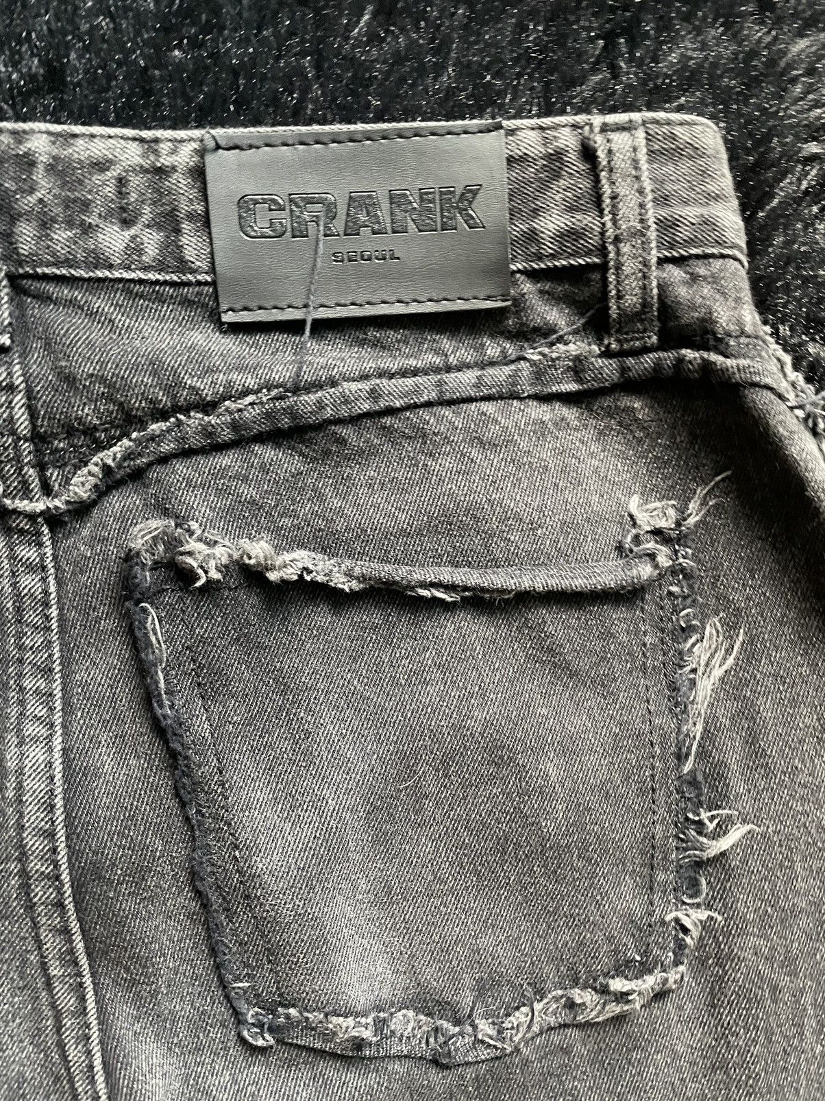 Japanese Brand Crank ripped flared pants Size US 27 - 6 Thumbnail