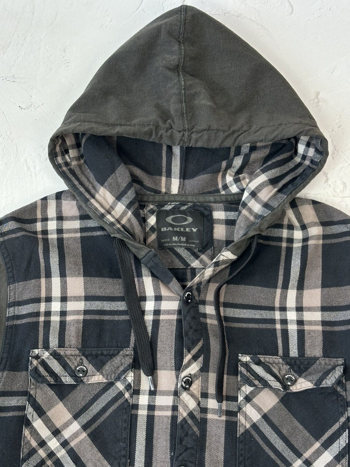 Oakley Vintage Oakley Check Hooded Flaneel Shirt Size US M / EU 48-50 / 2 - 5 Thumbnail