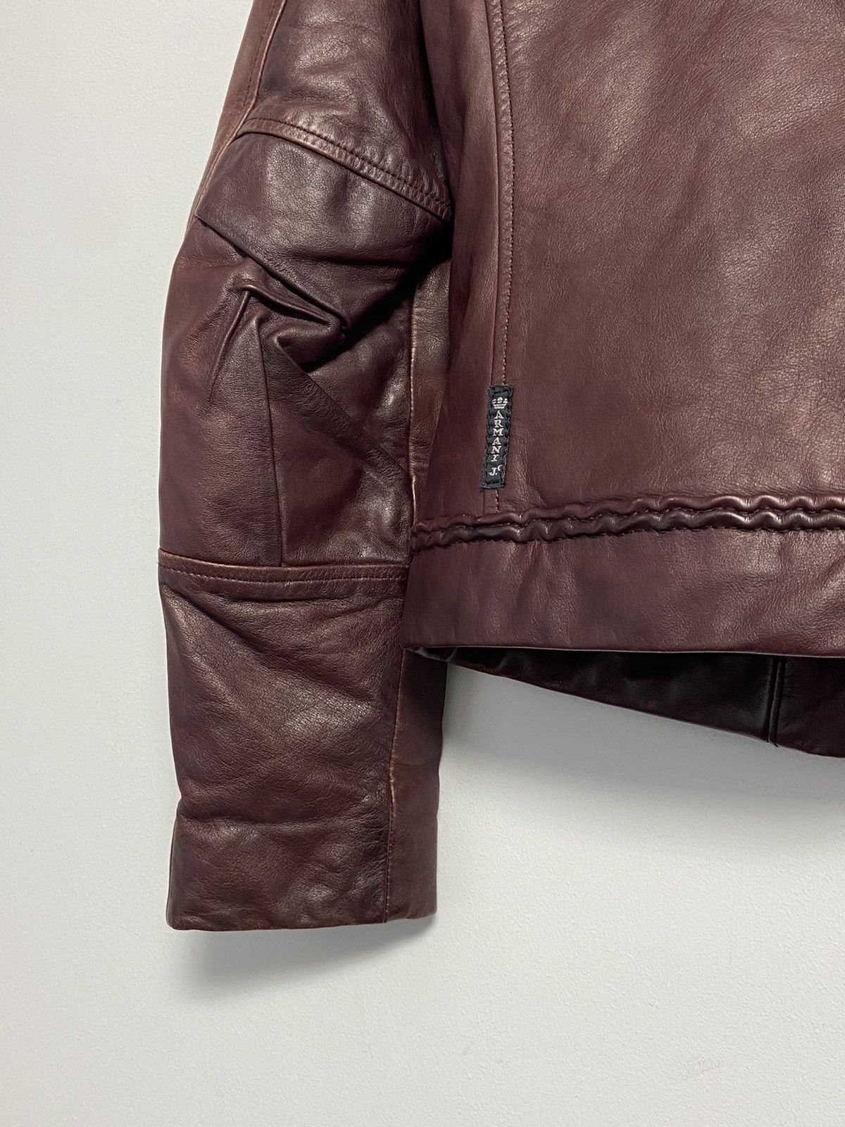 Giorgio Armani Giorgio Armani Vintage Leather Jacket Size M / US 6-8 / IT 42-44 - 20 Thumbnail