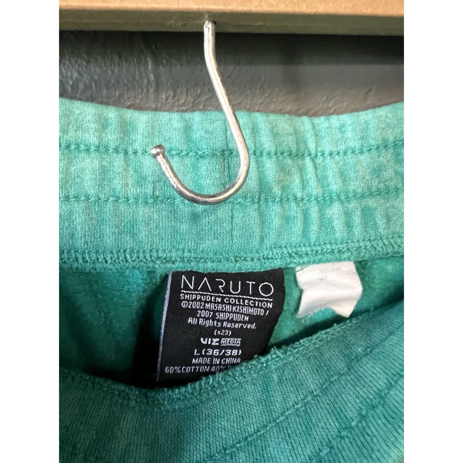 Vintage Naruto Mens Blue Cotton Shorts Sweat w/ Drawstring L Size Shorts Size US 33 - 3 Thumbnail