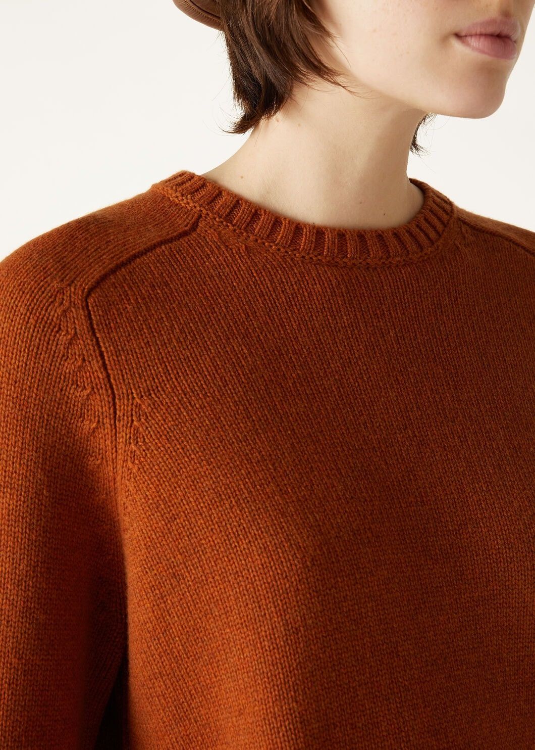 Loro Piana o1w1db10825 FAM9054 Parksville Crewneck Sweater in Orange Size S / US 4 / IT 40 - 3 Thumbnail