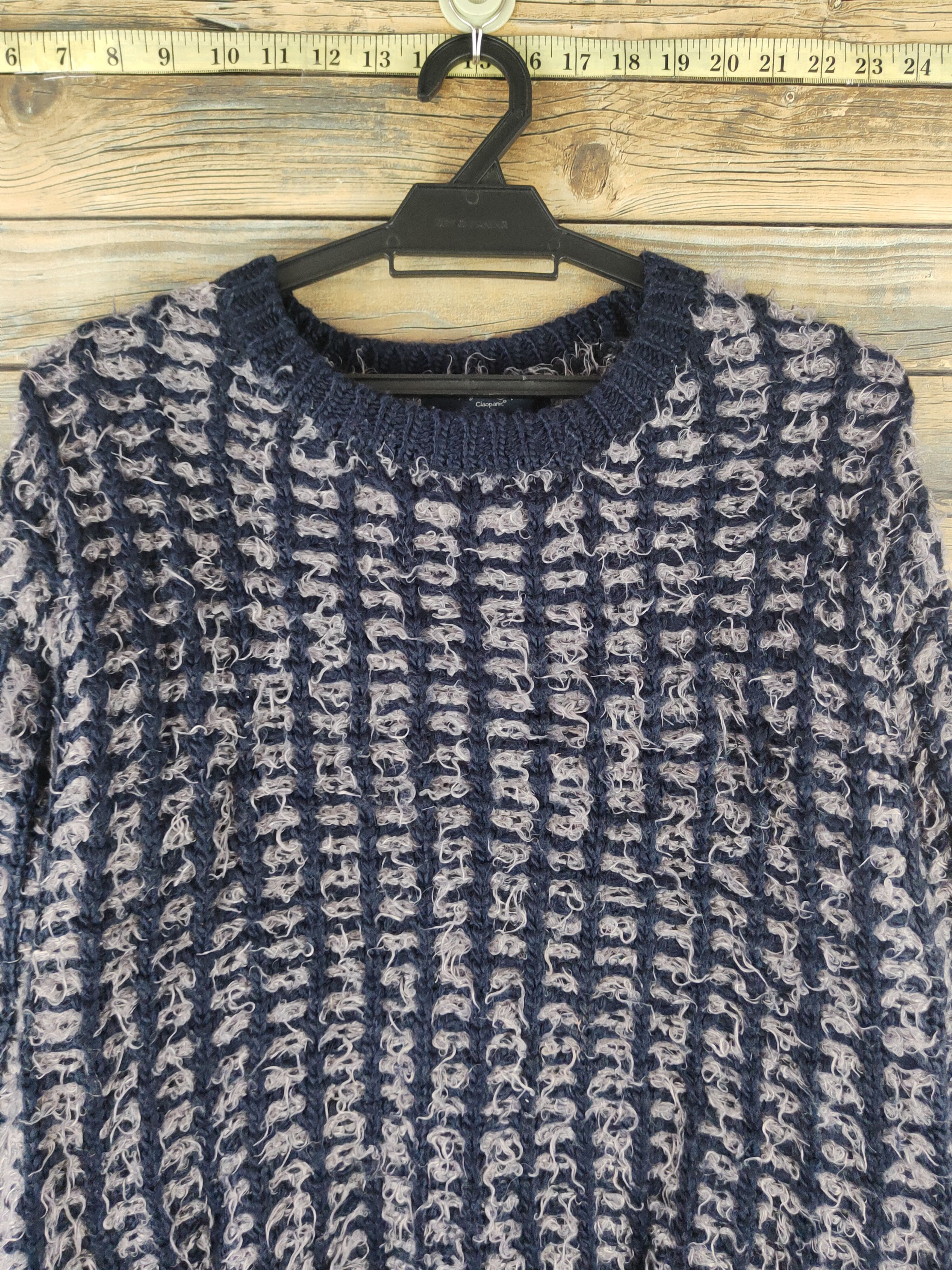 Ciaopanic DL Ciaopanic Navy Fur Mohair Knitwear #46-519 Size M / US 6-8 / IT 42-44 - 2 Thumbnail
