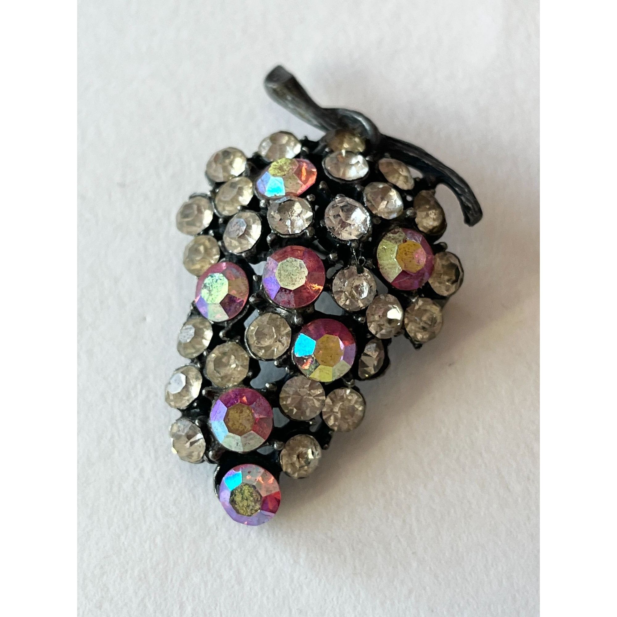 Vintage Vintage Rhinestone Grape Fruit Brooch Pin Size ONE SIZE - 2 Thumbnail