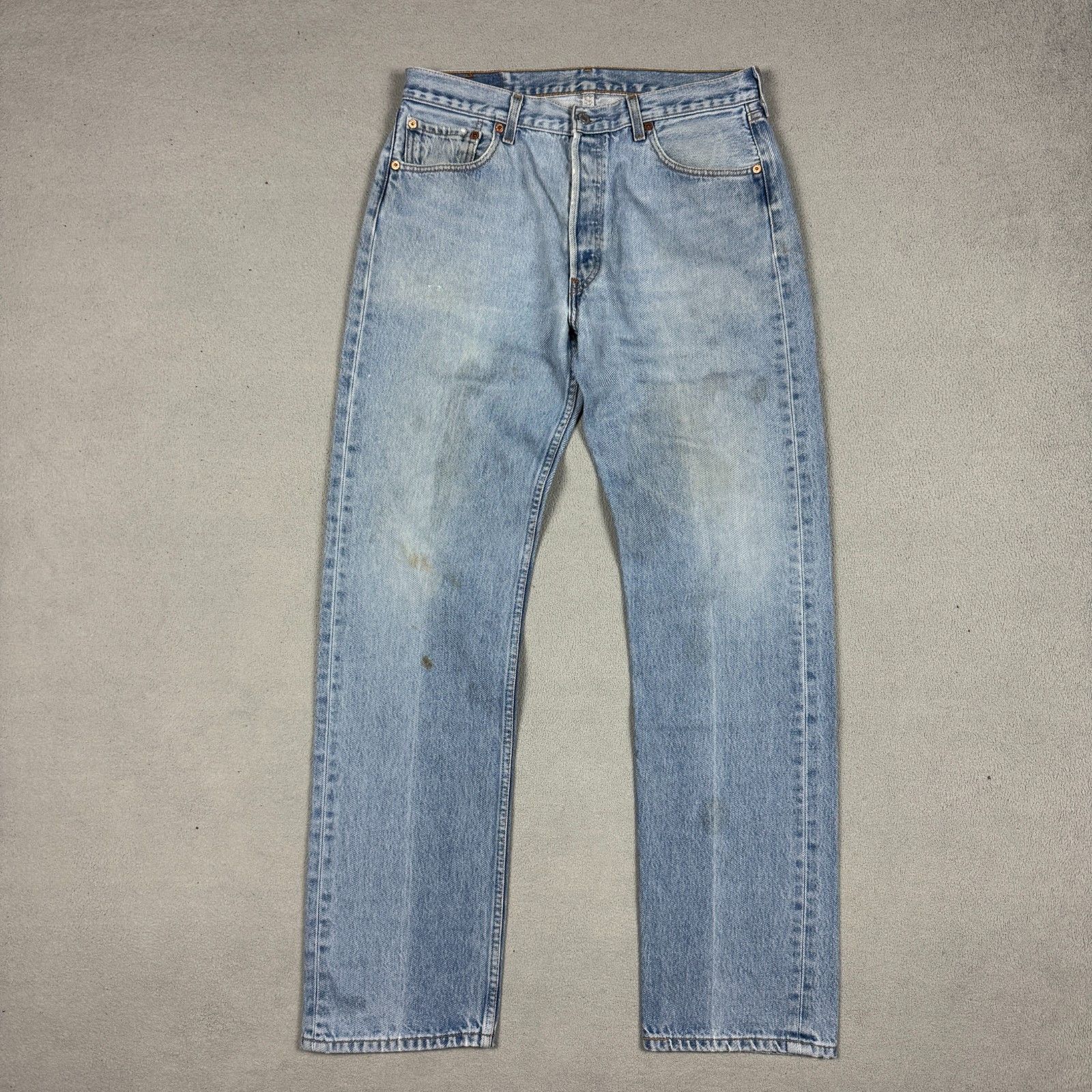 Levi's VTG Levi's 501 W34 L34 Light Wash Blue Denim Grunge Size US 34 / EU 50 - 1 Thumbnail