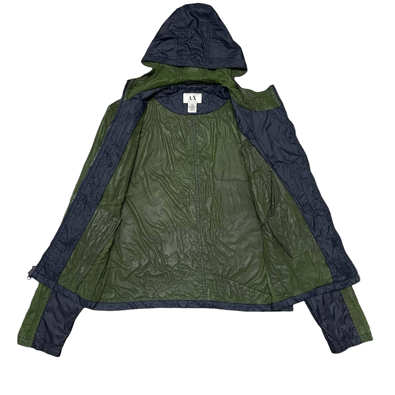 Vintage A X Armani Exchange Nylon Jacket Asymmetric Zipper