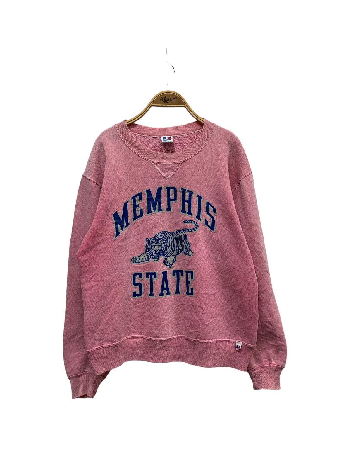 image of American College x Russell Athletic Relist Todayvintage Russell Memphis State Sunfaded in Pink (Siz
