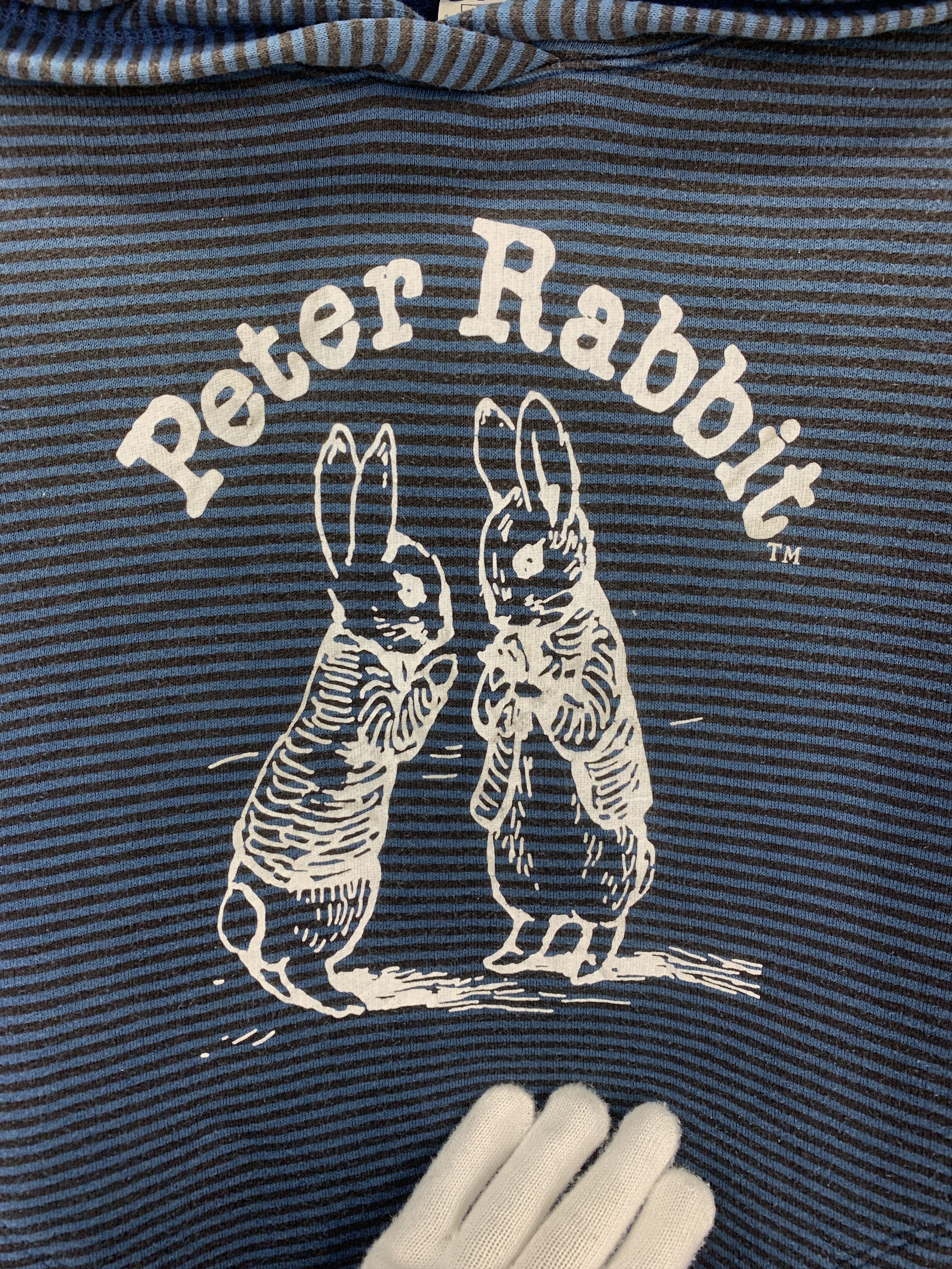 Cartoon Network × Uniqlo PETER RABBIT Stripe Hoodie Pullover #2248/22 Size US S / EU 44-46 / 1 - 2 Thumbnail