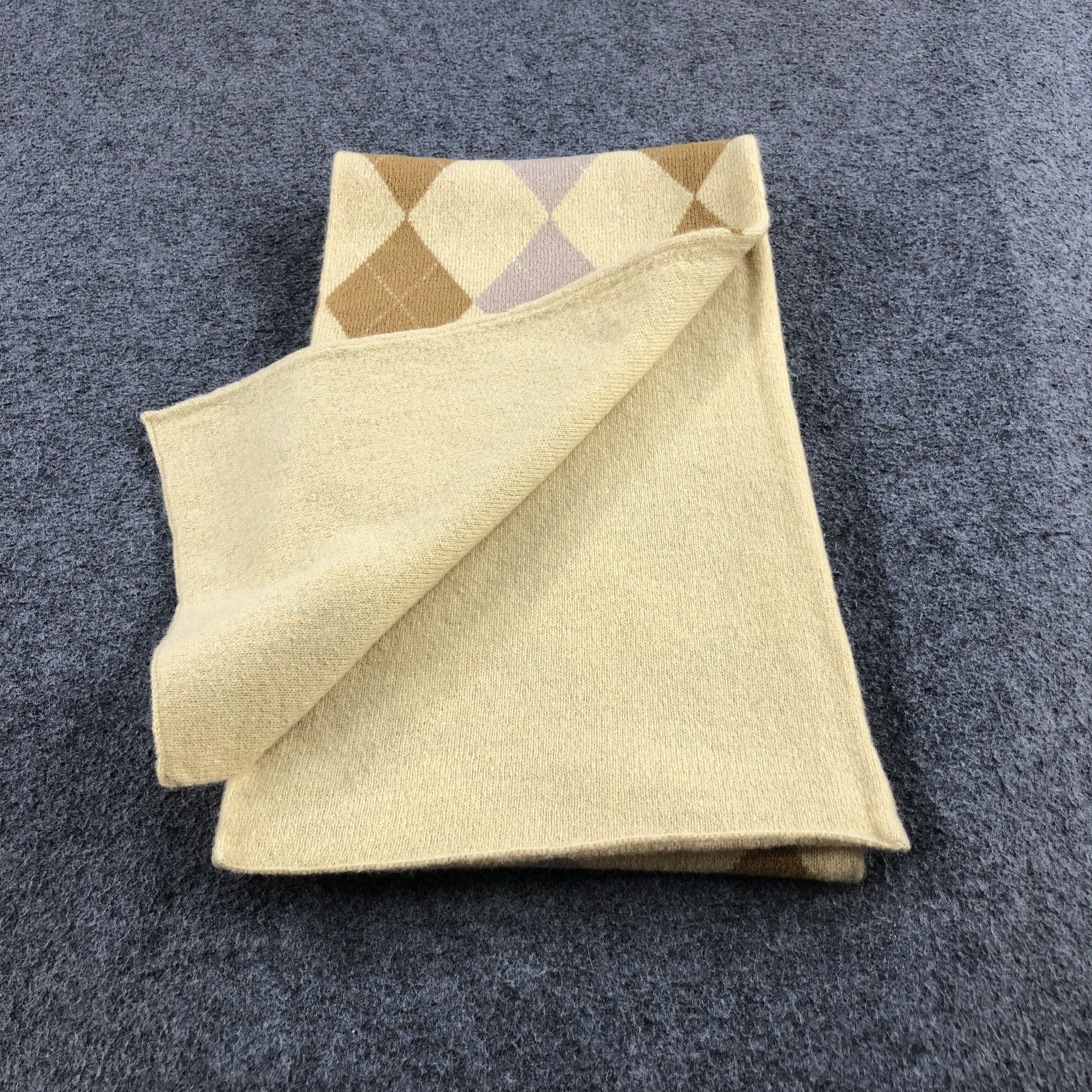Eddie Bauer Eddie Bauer Argyle Wool Scarf Muffler V972 Size ONE SIZE - 5 Thumbnail