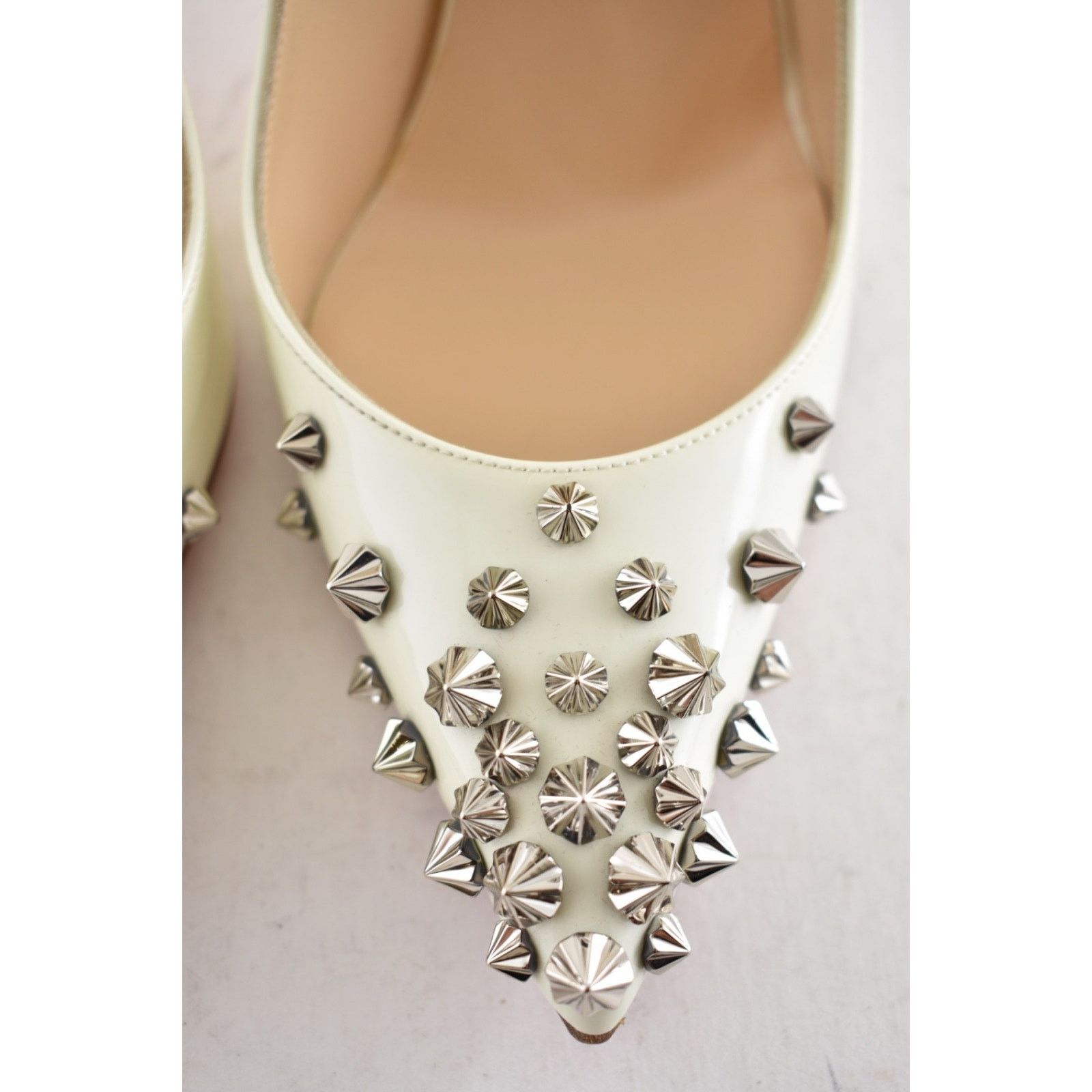 Christian Louboutin Christian Louboutin Drama Sling 100 Latte White Slingback Size US 6.5 / IT 36.5 - 11 Thumbnail