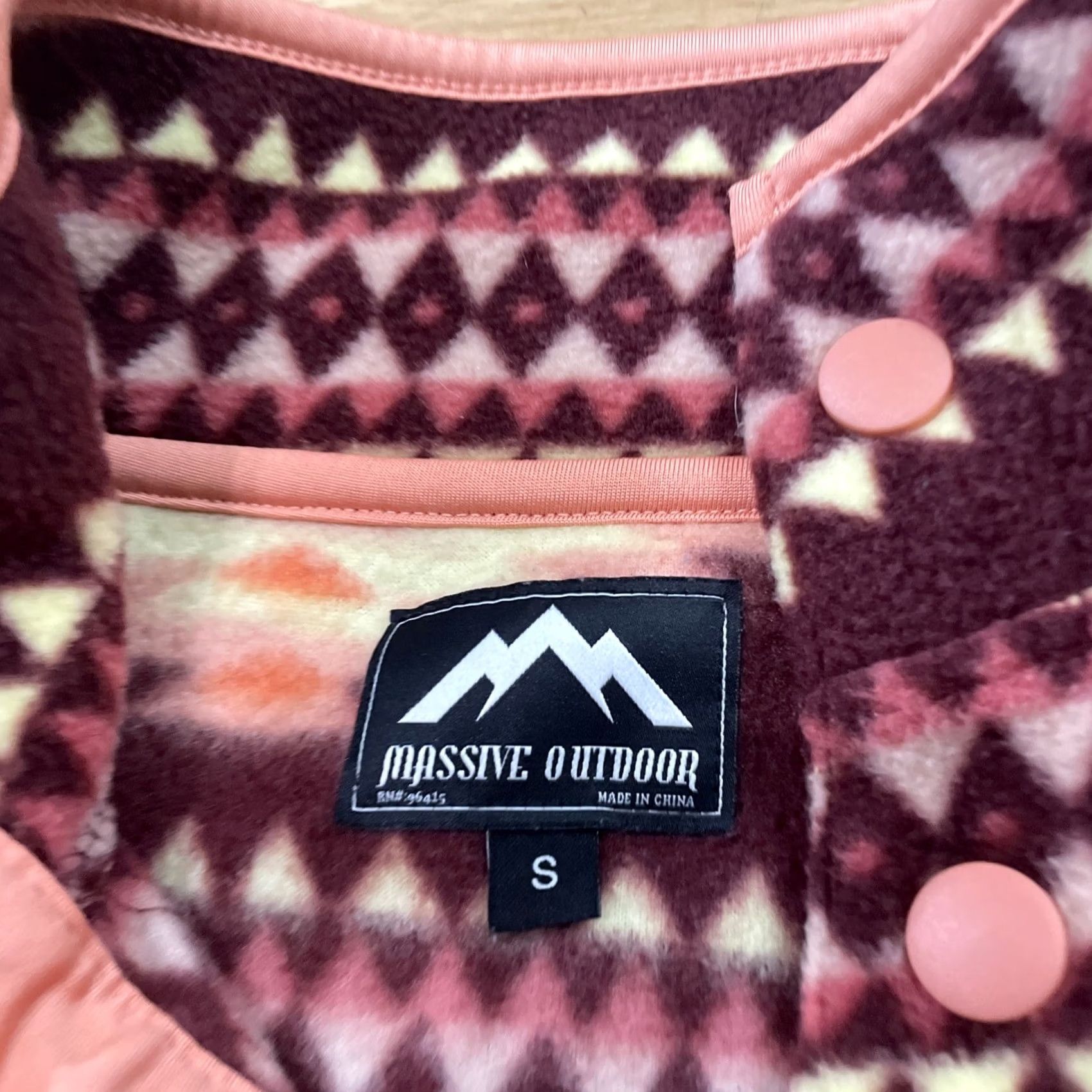 Vintage MASSIVE OUTDOOR Snap Sherpa Fleece Mens S Red Orange Tribal Aztec Southwest Jacket Mens Snap Fleece Outdoor Aztec Southwest Red Sportswear Size US S / EU 44-46 / 1 - 7 Thumbnail