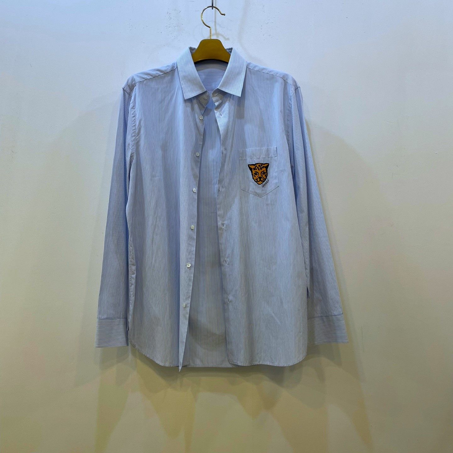 Gucci Gucci striped tiger logo shirts Size US L / EU 52-54 / 3 - 2 Thumbnail