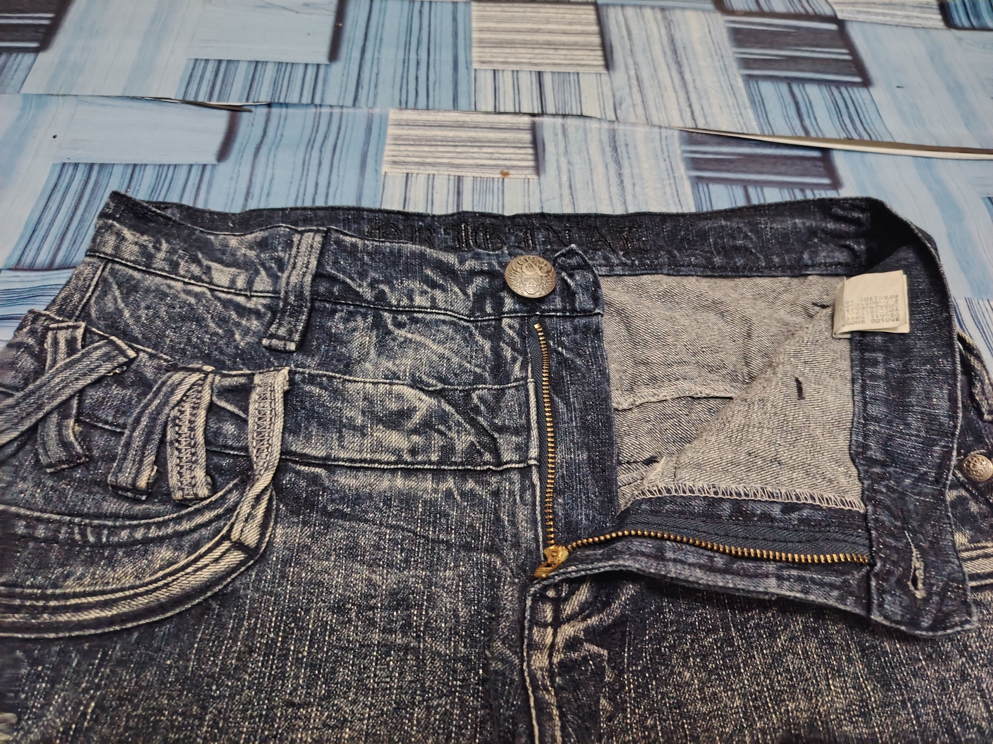 Who Decides War Japanese Originalstyle Double Waist Distressed jeans Patches Size US 30 / EU 46 - 10 Thumbnail