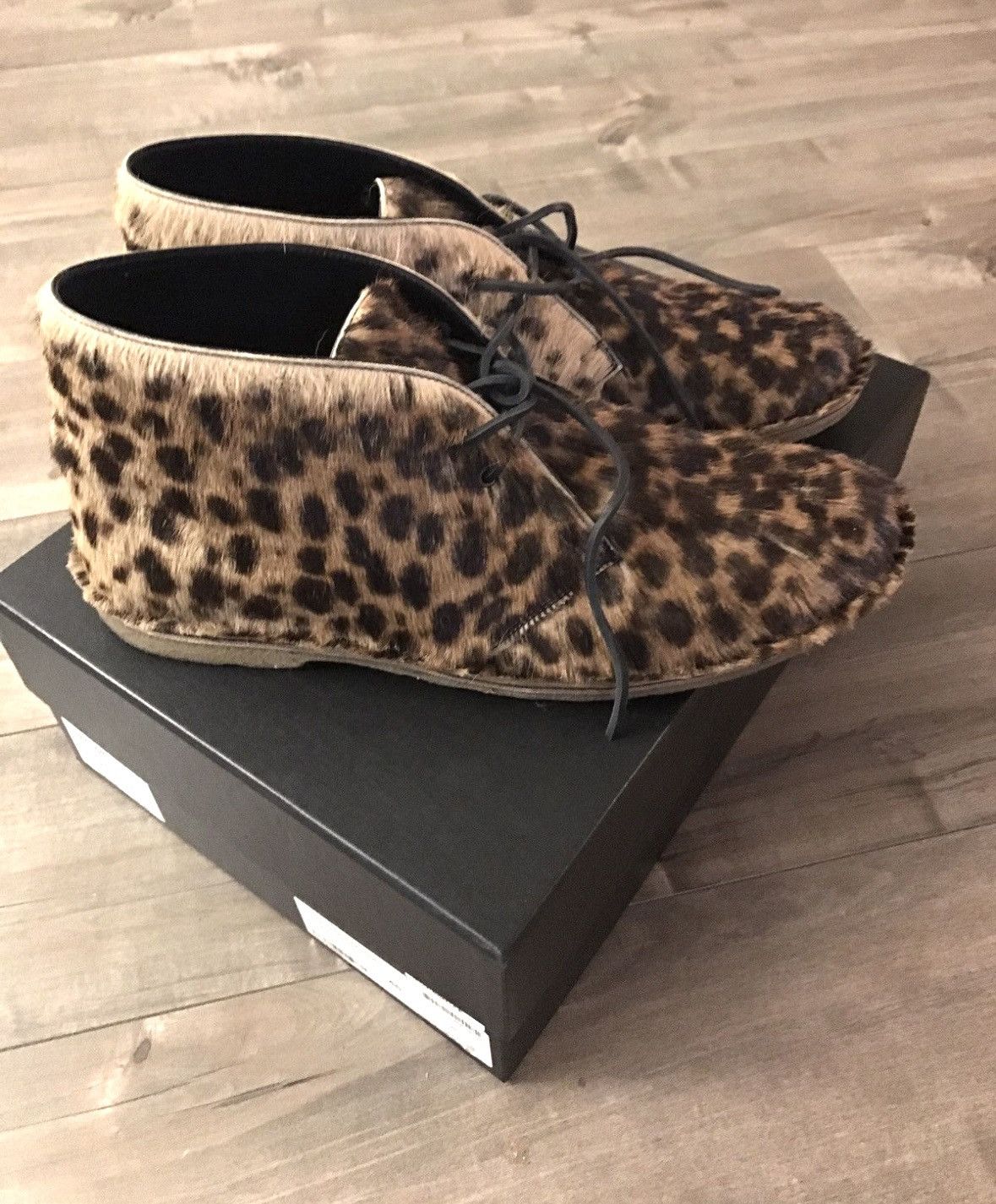 Saint Laurent Paris Saint Laurent Wolf Lynx Pony Hair Boots $1195 Size US 13 / EU 46 - 2 Thumbnail