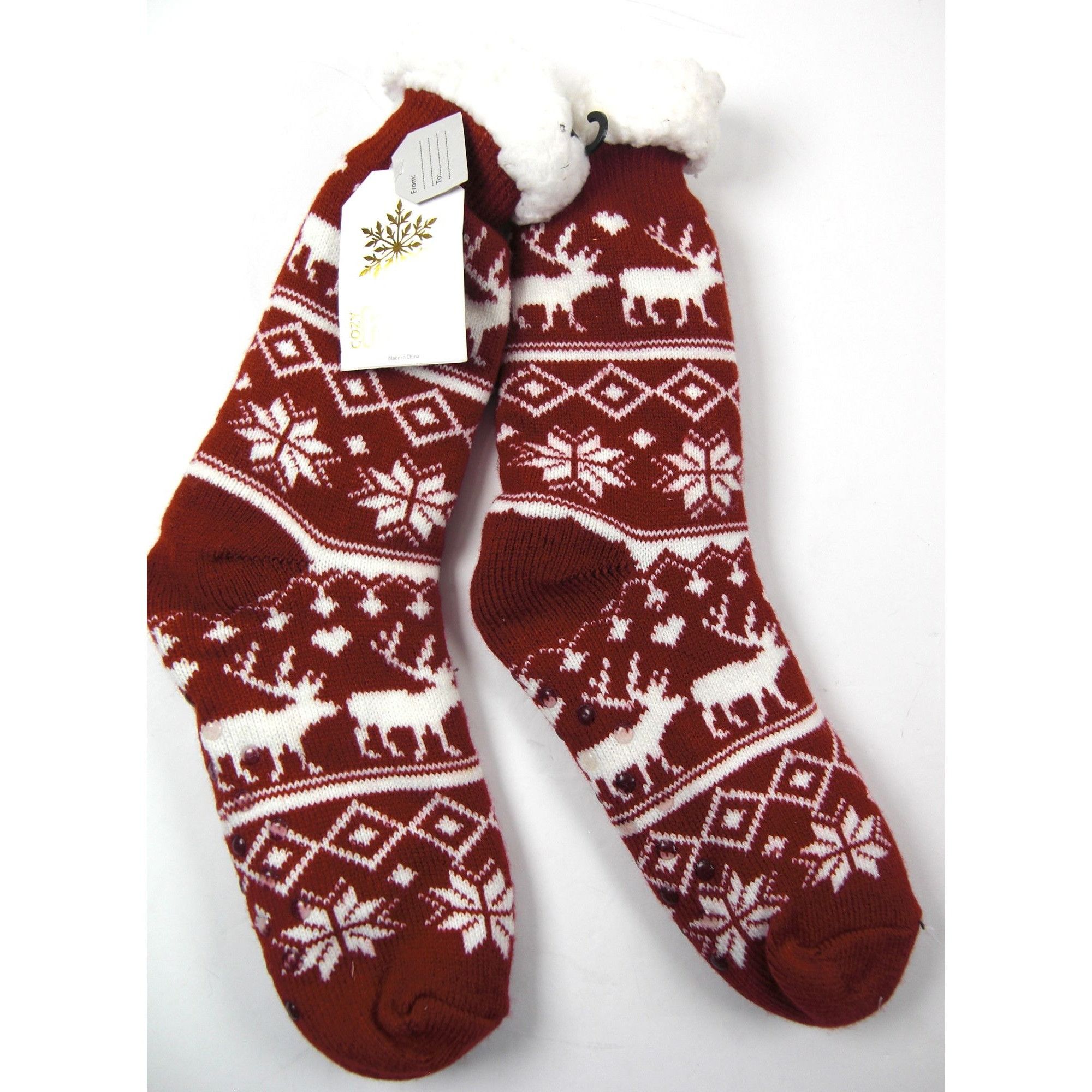 Other Fuzzy Socks Super Soft Fluffy Winter Warm Cozy Sleeping Slip Size ONE SIZE - 1 Thumbnail