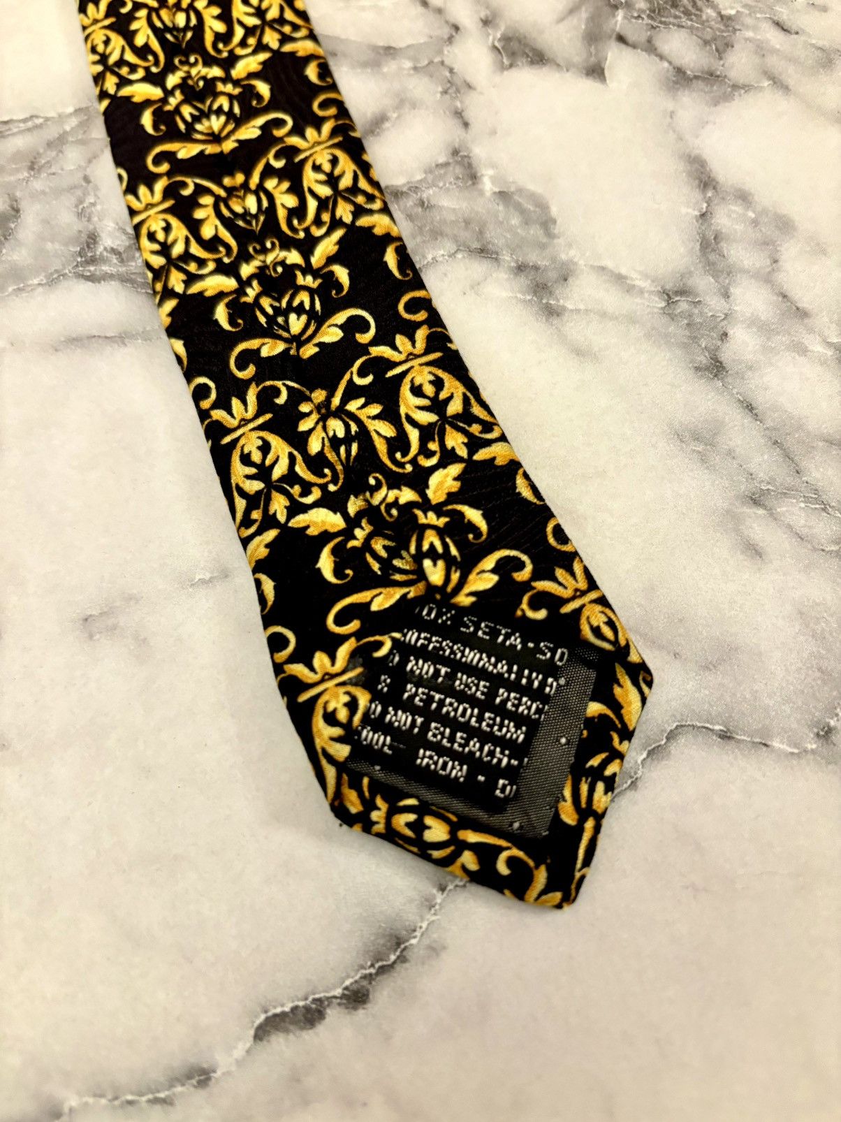 Versace Rare 90s Gianni Versace baroque silk tie Size ONE SIZE - 5 Thumbnail