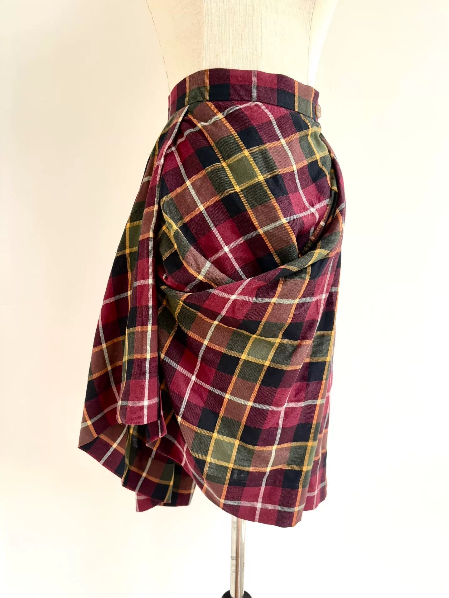 Vivienne Westwood vivienne westwood plaid asymmetrical silk skirt Size 22" - 1 Thumbnail