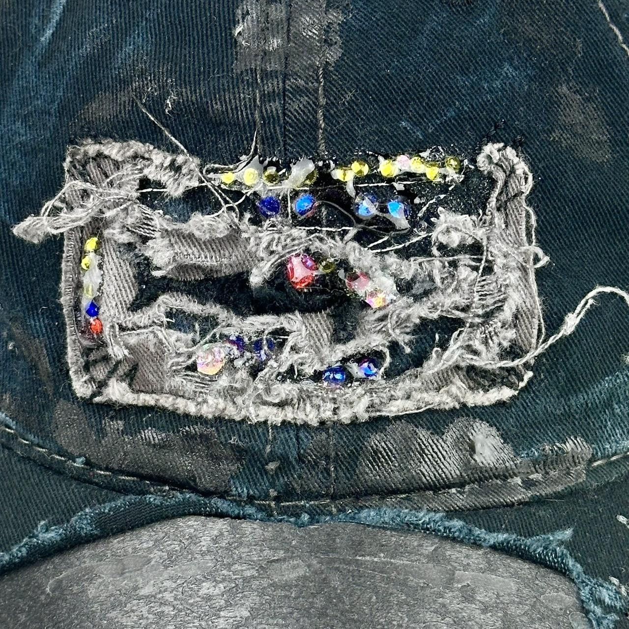 Vintage ASTROBOI* New York Aquarium Navy Distressed Rhinestone Hat Size ONE SIZE - 3 Thumbnail
