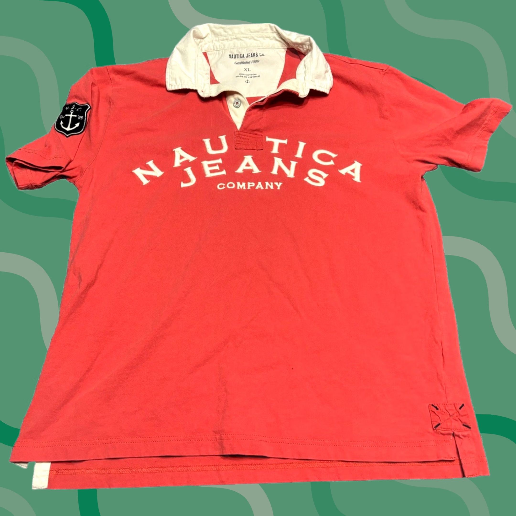 Nautica Nautica Polo Block Short Sleeve Rugby Golf Men's XL Multicolor Logo Embroidered Classic Fit Casual Activewear Shirt Size US XL / EU 56 / 4 - 1 Thumbnail