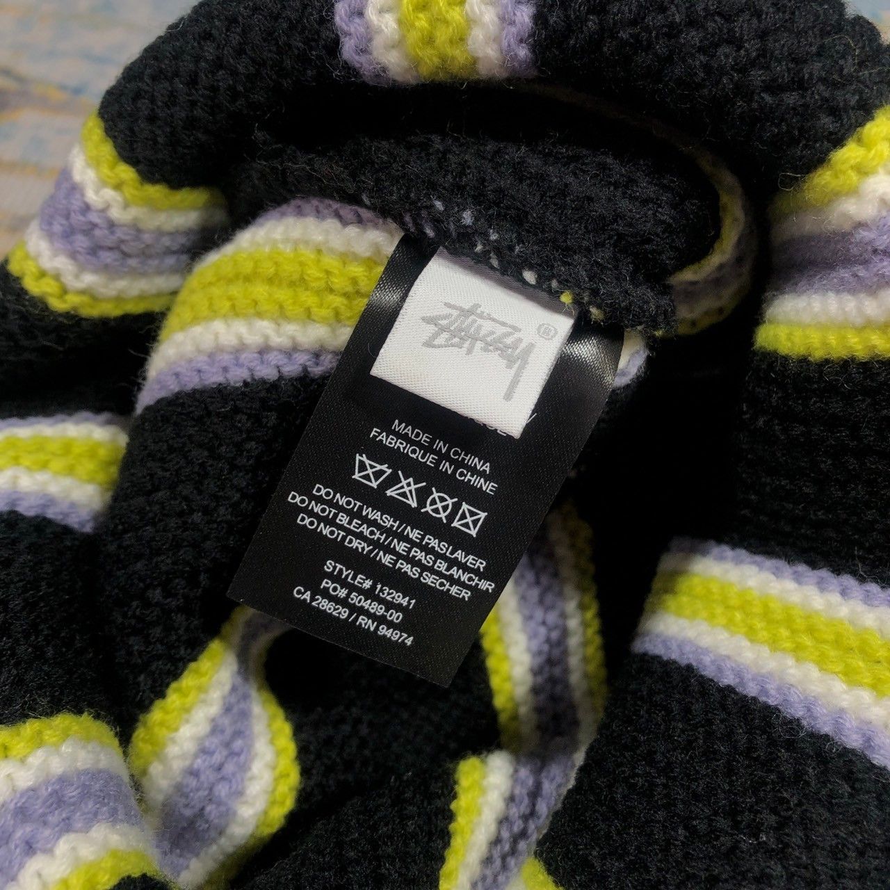 Stussy × Vintage Stussy Vertical Stripe Cuff Beanie Size ONE SIZE - 4 Thumbnail