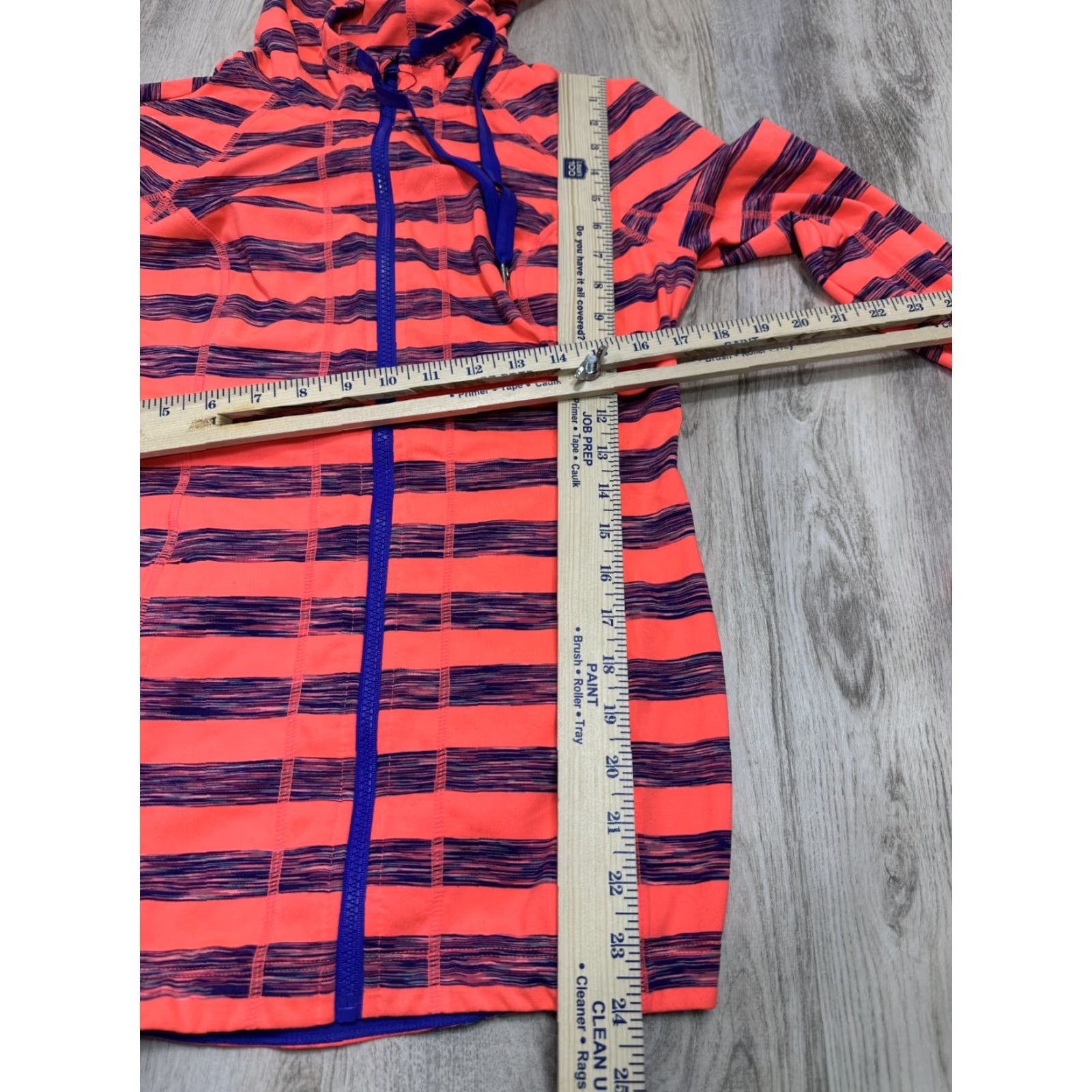 Vintage Lukka Women’s Orange Purple Stripe Active Jacket Full Zip Hooded Lightweight S Small Womens Track Jacket Size S / US 4 / IT 40 - 6 Thumbnail