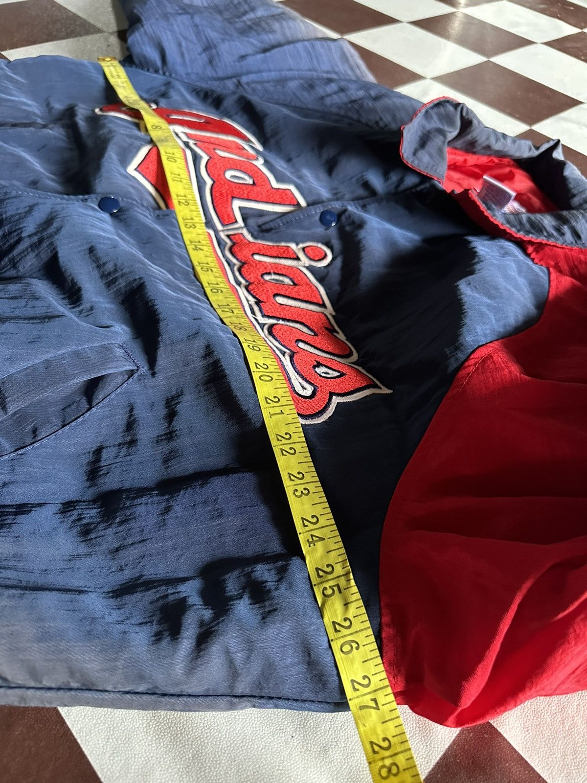 Starter Sunfaded MLB Indians snap button bomber jacket Size US L / EU 52-54 / 3 - 9 Thumbnail