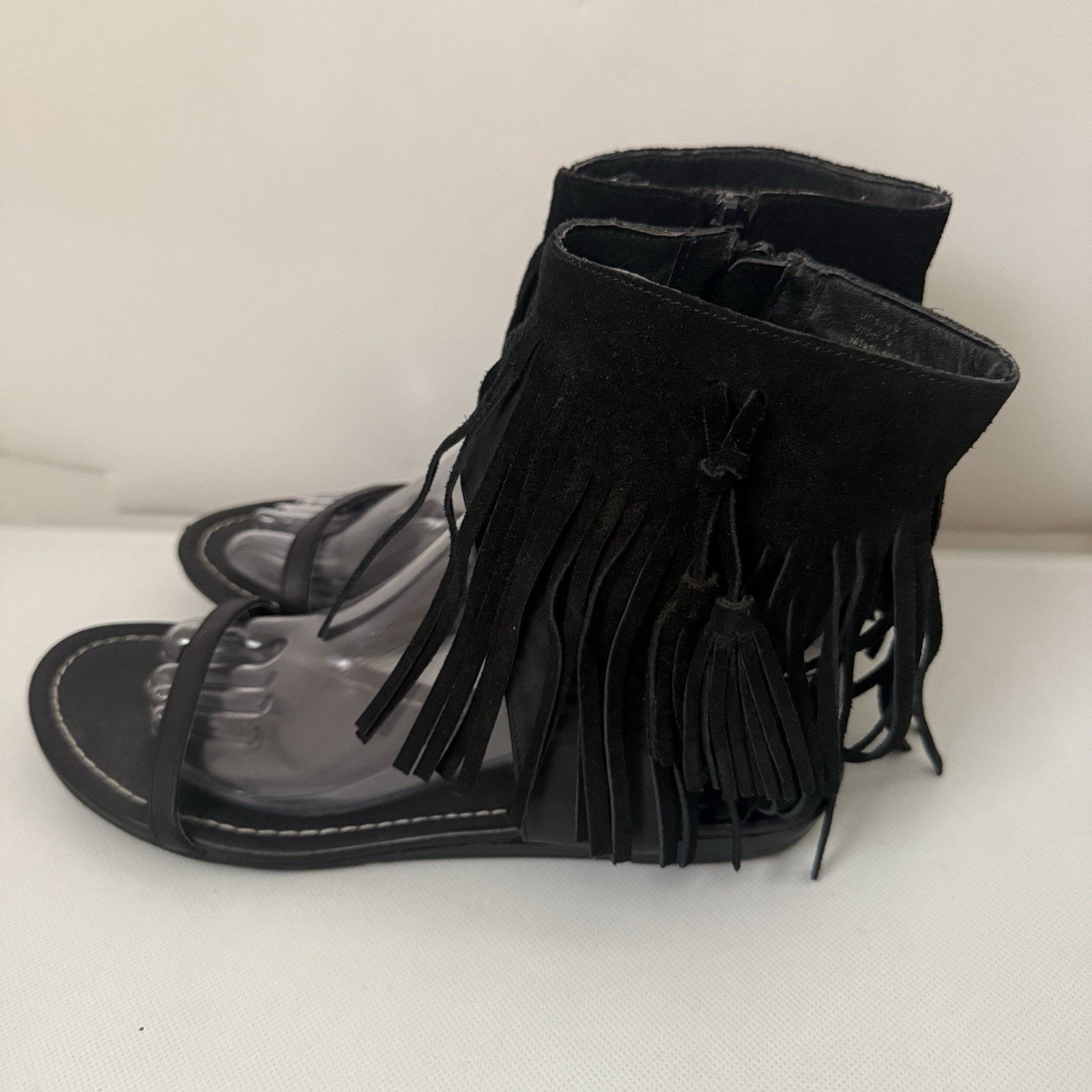 Other Very Volatile Lex Suede Suede Fringe Boho Western Sandals Size US 9 / IT 39 - 3 Thumbnail