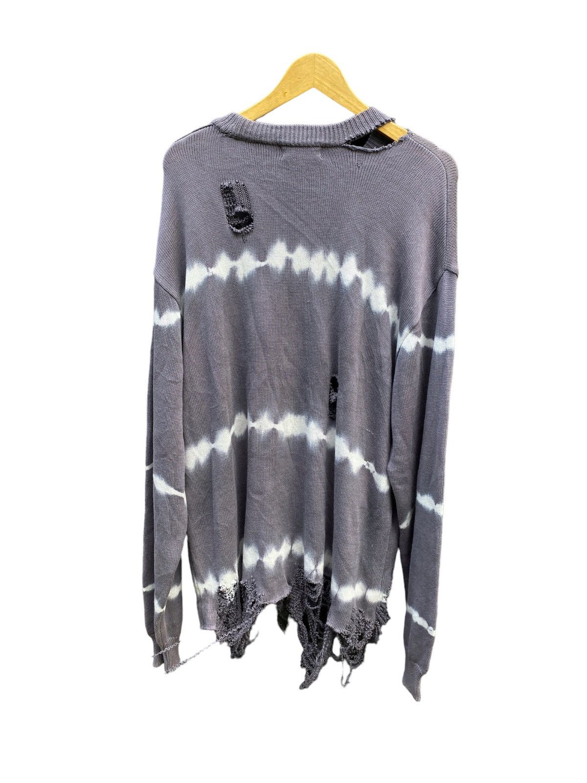 Hysteric Glamour × If Six Was Nine × Junya Watanabe LGrey Distressed GrungePunk Knit ERD Numbernine style Size US L / EU 52-54 / 3 - 2 Thumbnail