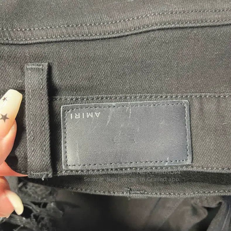 Amiri Amiri Black Solid Multi-Destroyed Design Patch Denim Pants Size US 32 / EU 48 - 4 Thumbnail