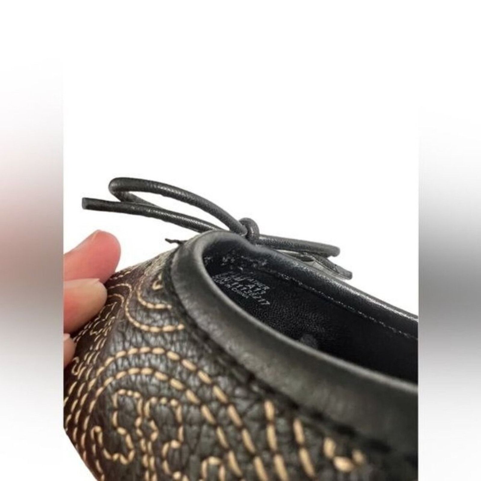 Tory Burch Tory Burch Flats Black Cream 6.5 Leather Sole Leather Upper Size US 6.5 / IT 36.5 - 6 Thumbnail