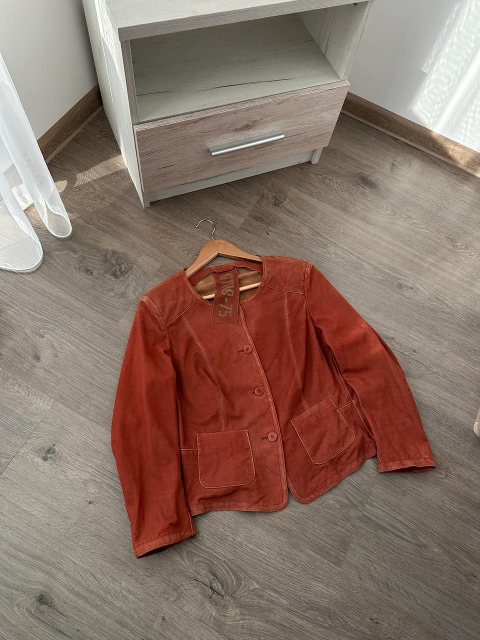 Japanese Brand × Vintage Vintage GMS-75 Red Leather W's Jacket Size S / US 4 / IT 40 - 5 Thumbnail