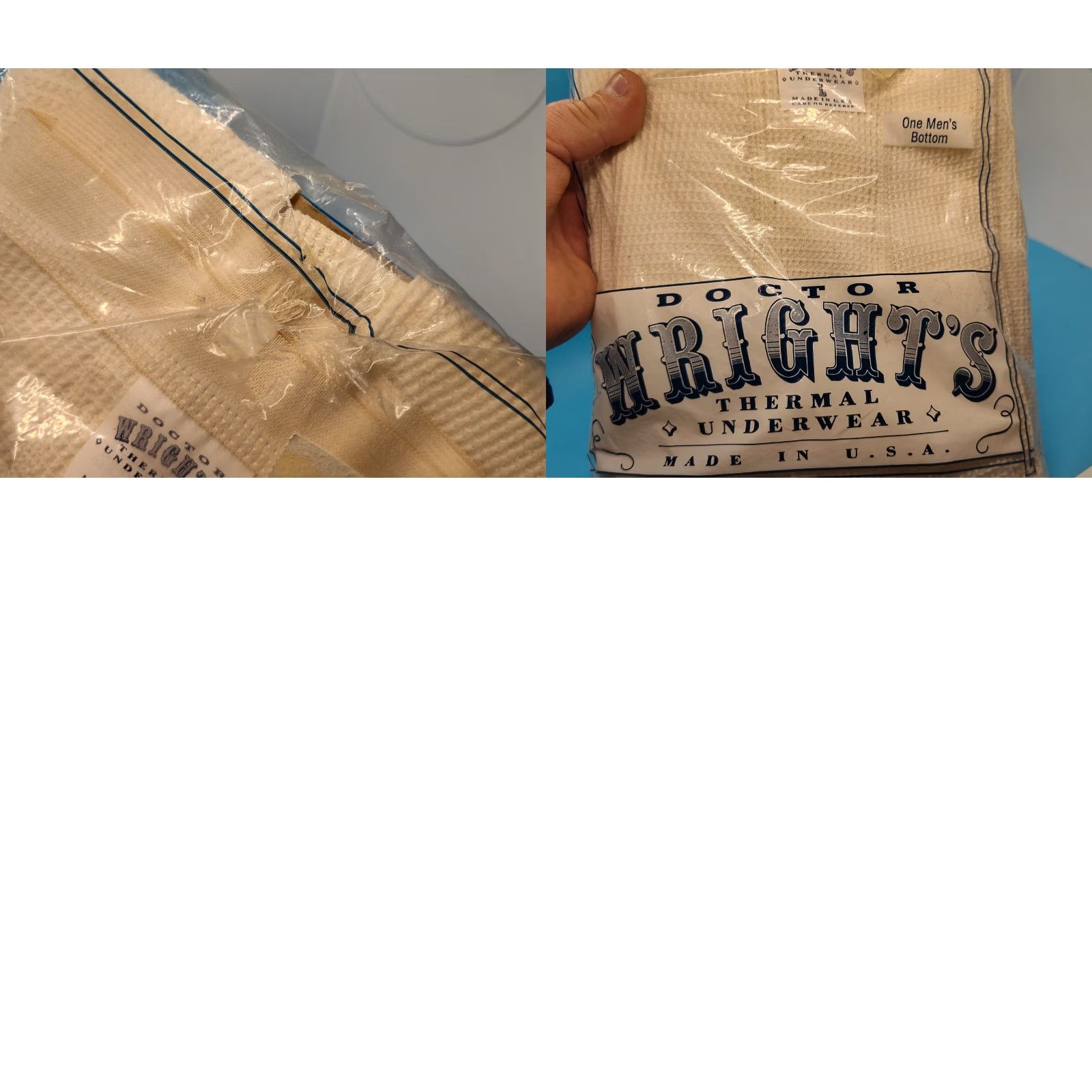 Vintage VINTAGE Doctor Wright's Thermal Long Johns Mens Pants L White/offwhite Thermal Preshrunk 80s NOS USA Mens Size US 33 - 9 Thumbnail