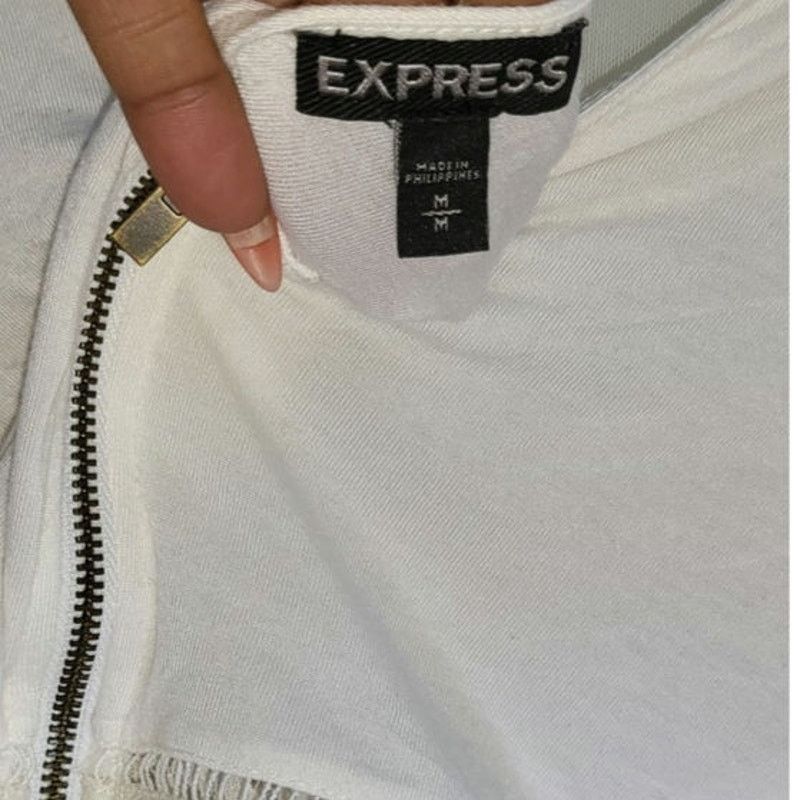 Express Express White Lace Crop Top with Back Zipper Women’s Size M Size M / US 6-8 / IT 42-44 - 5 Thumbnail