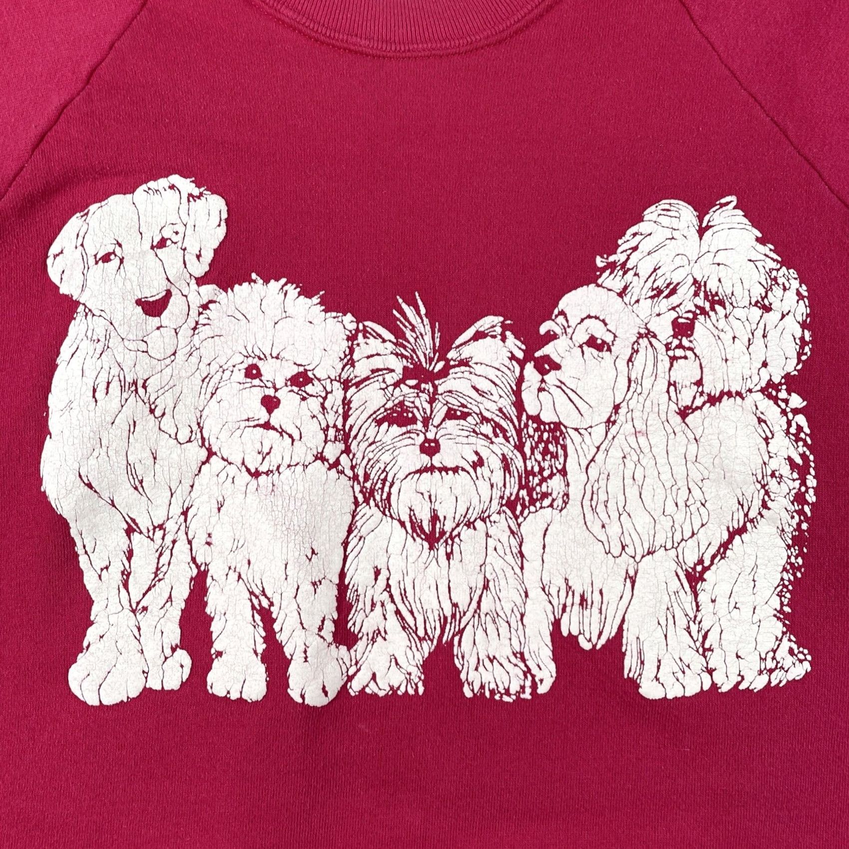Jerzees Vtg Jerzees Pink Large Raglan Sweatshirt Men Crew Neck 90s Double Sided Dog Print USA Made Raglan Sweatshirt Size US L / EU 52-54 / 3 - 4 Thumbnail