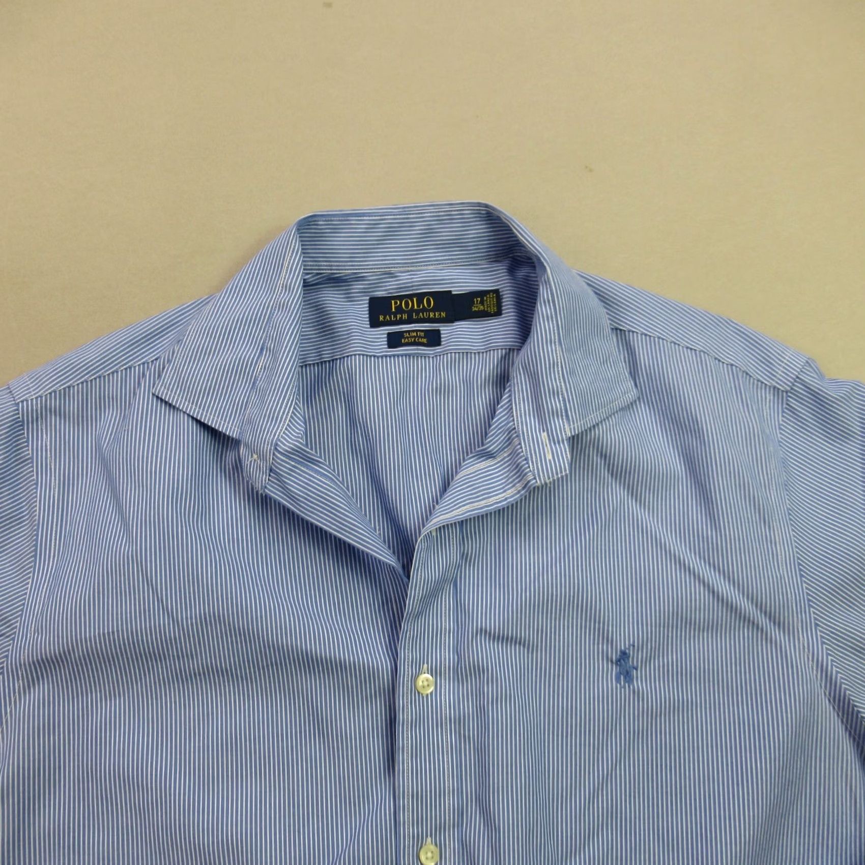 Polo Ralph Lauren Polo Ralph Lauren Shirt Mens L Long Sleeve Slim Fit Blue Button Front Stripes Size US L / EU 52-54 / 3 - 3 Thumbnail