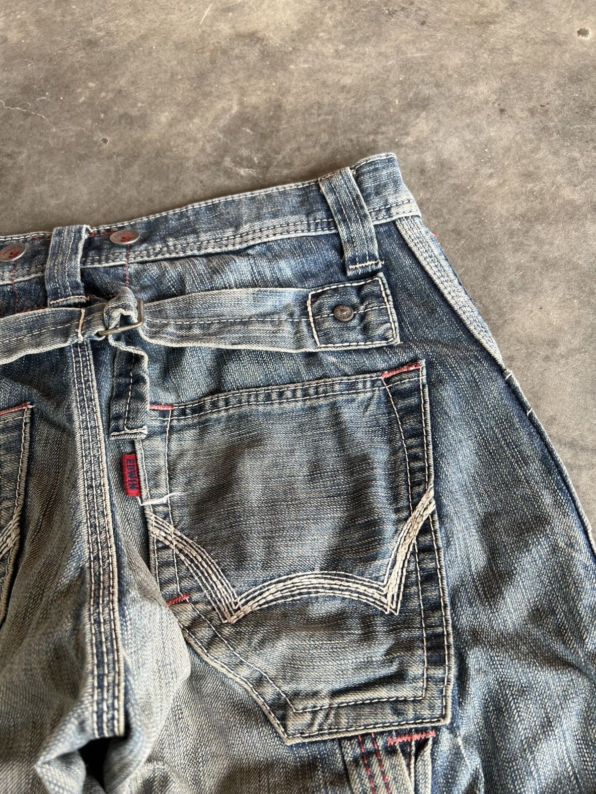Edwin 💥Flare💥Edwin 503 Blue Trip Backle Back Jean Size US 30 / EU 46 - 20 Thumbnail